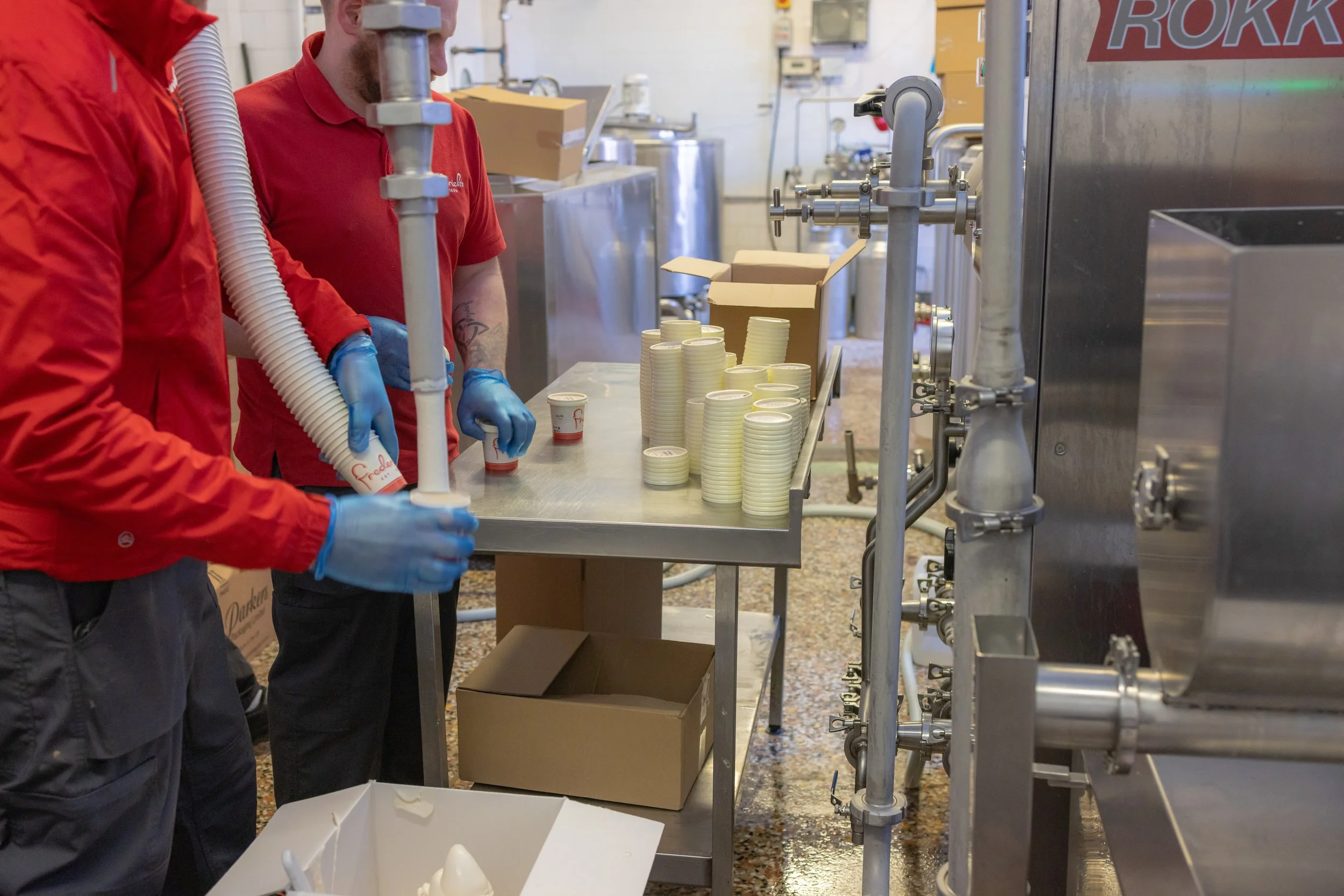 Making ice cream at fredricks