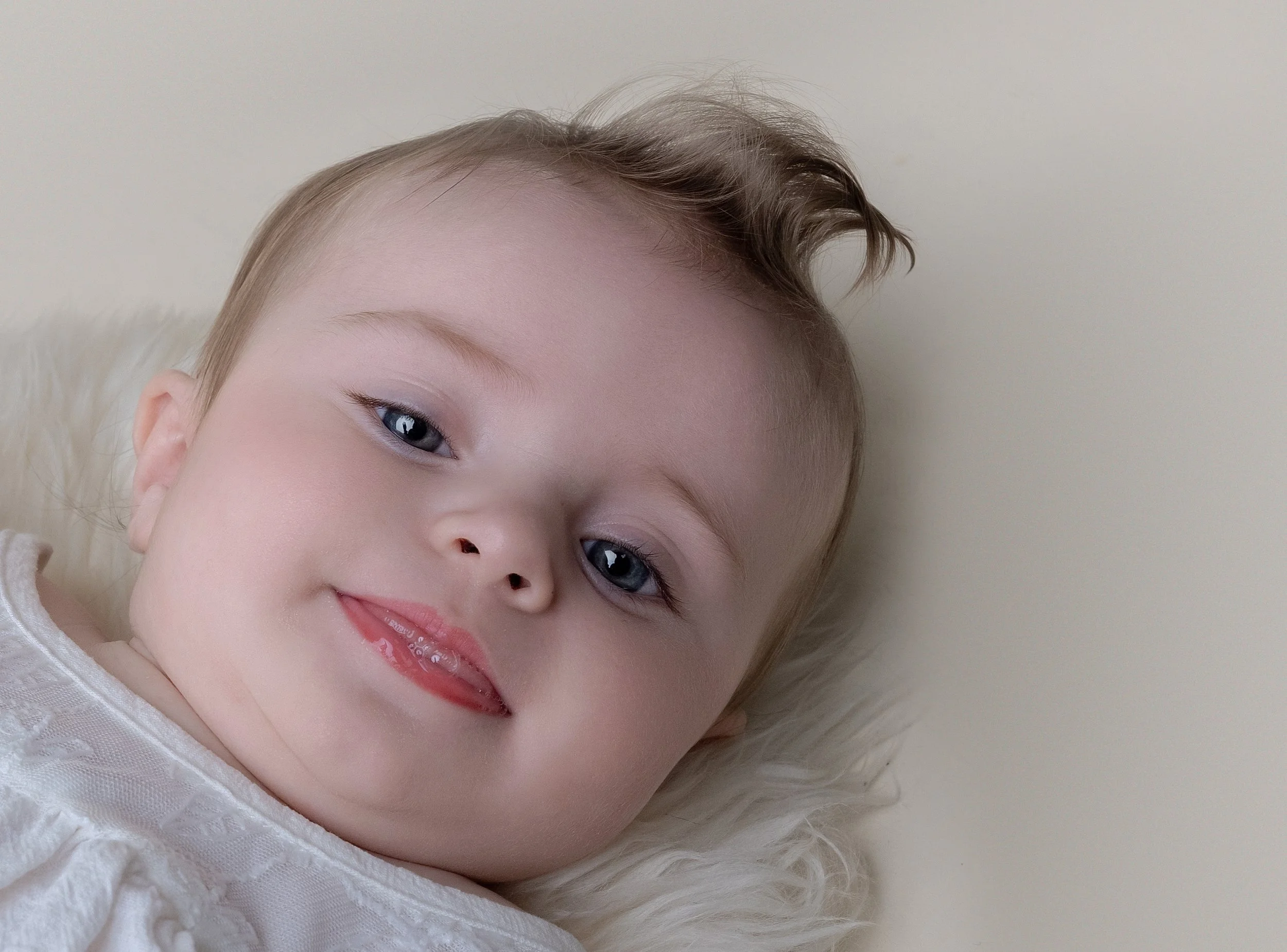 baby looking at camera