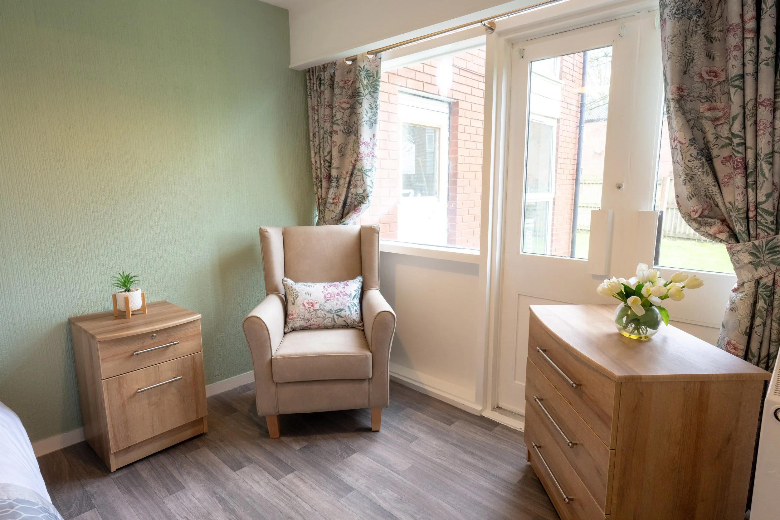 Bedroom at care home