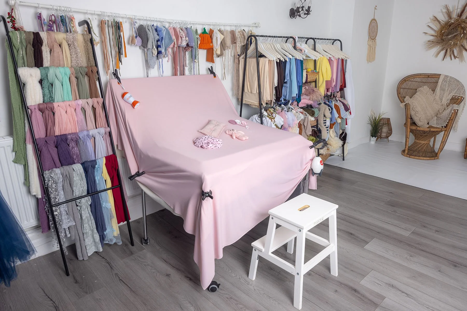 newborn photoshoot area