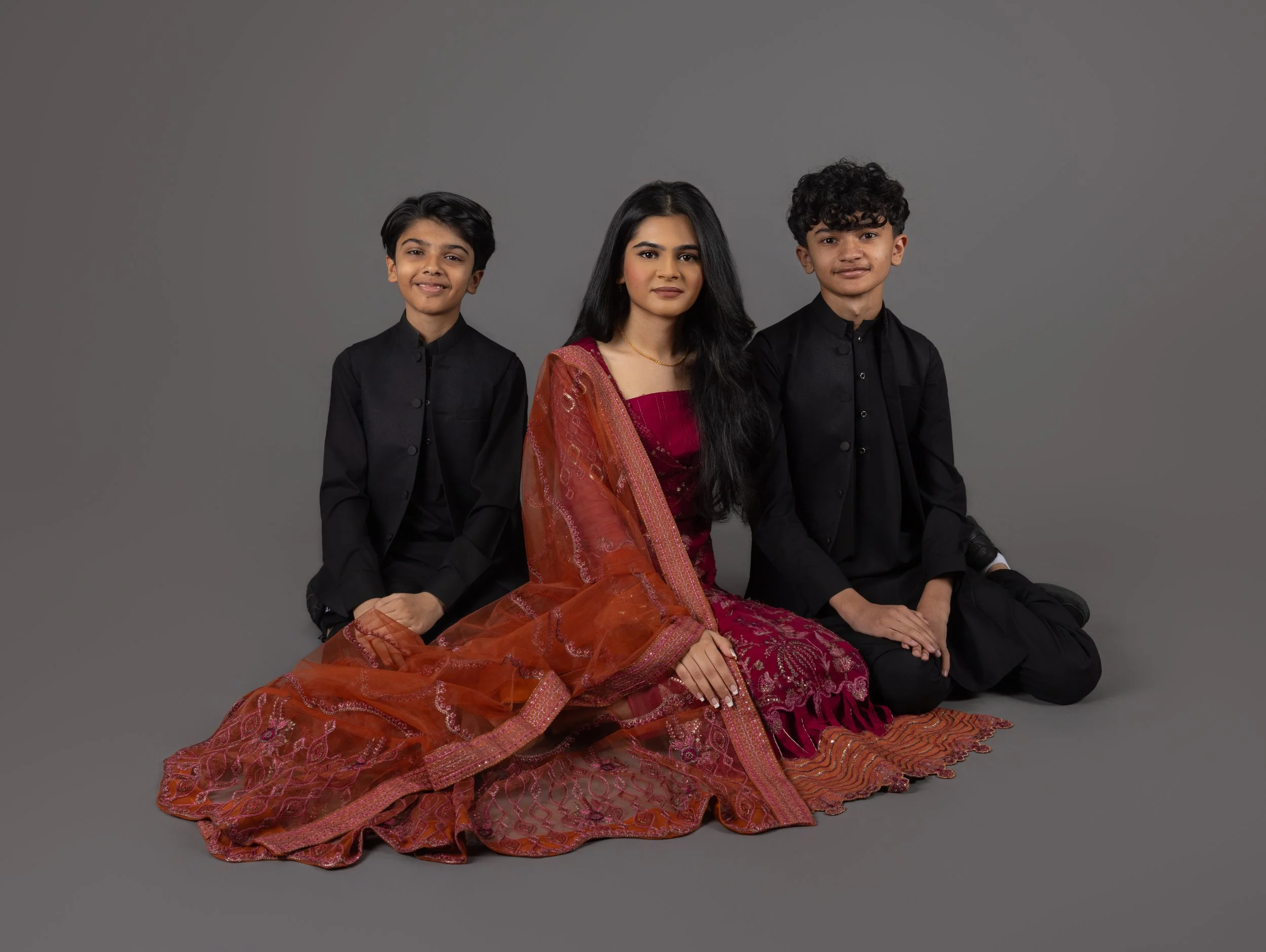 siblings sat together