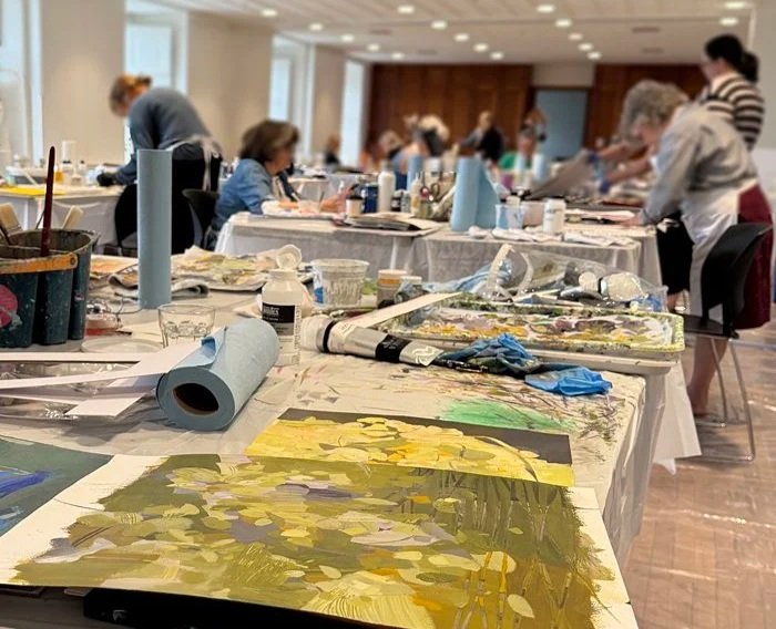 A view of the studio space at the retreat.
