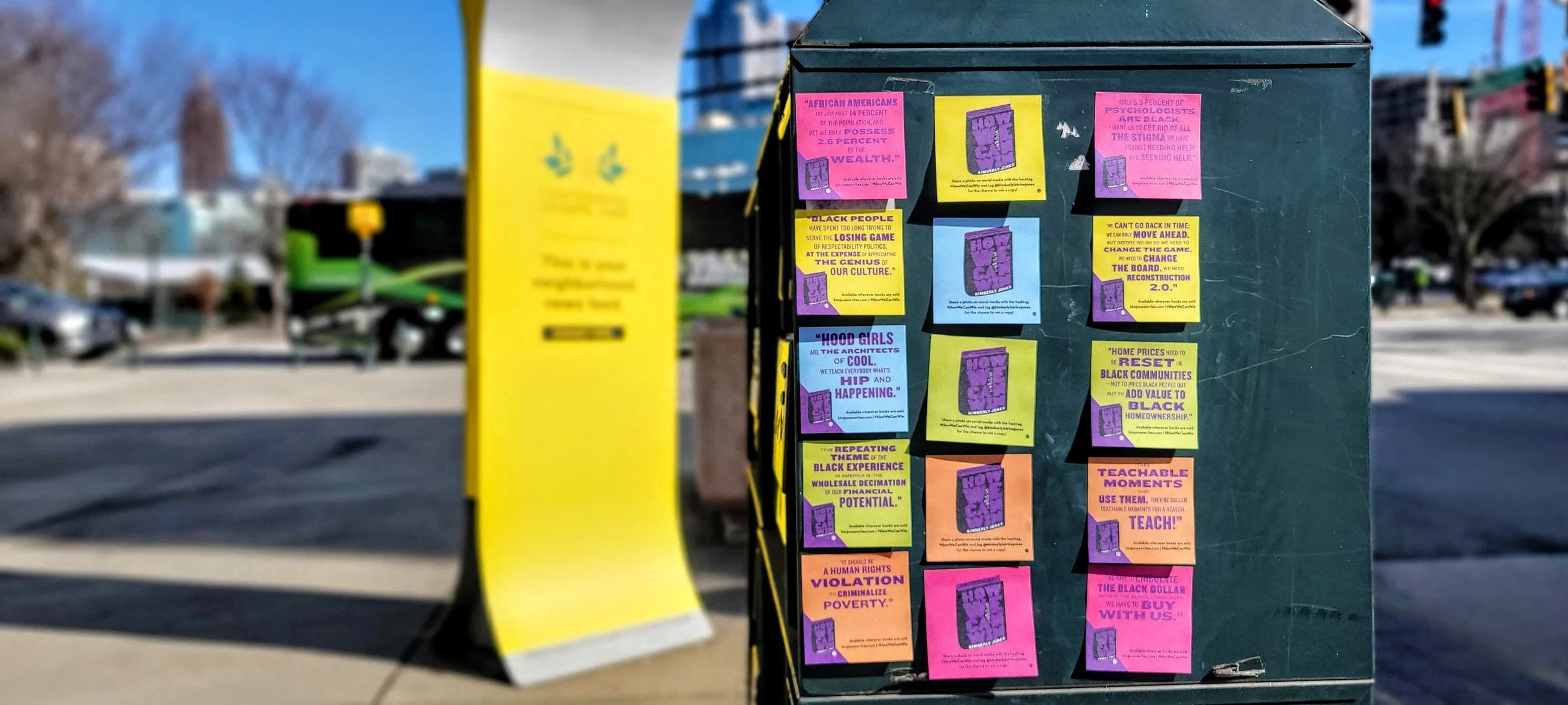 BOOK RELEASE STICKY-NOTES CAMPAIGN