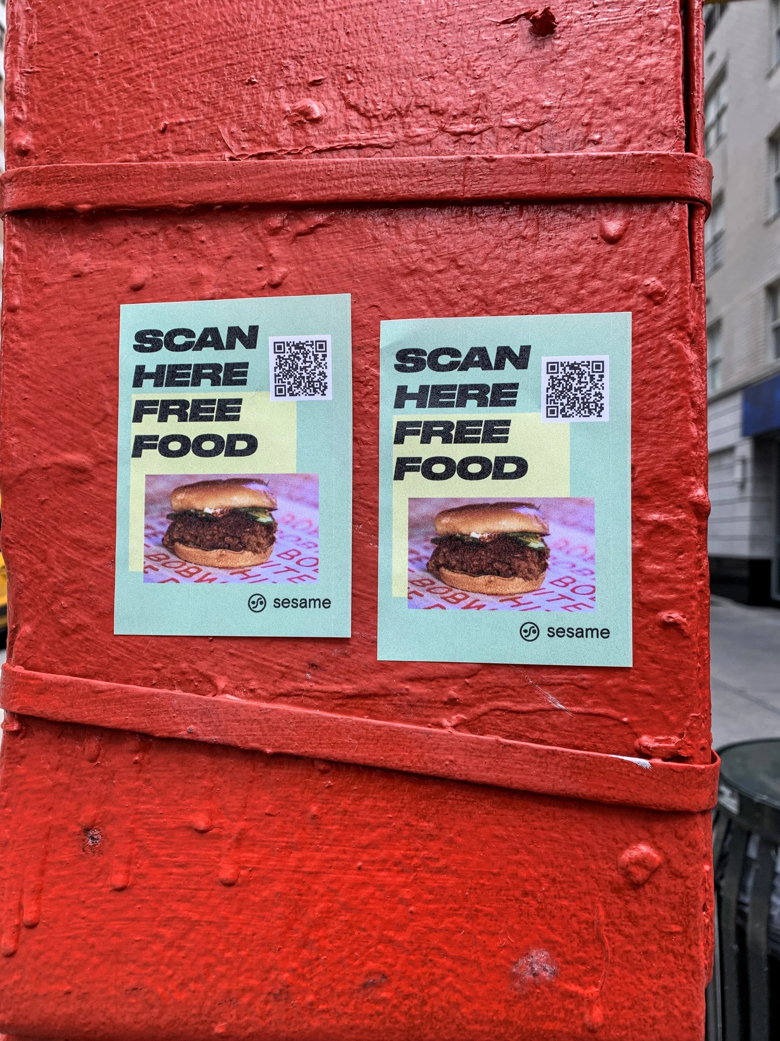 SESAMEORDER.COM ADVERTISES 'FREE FOOD' IN NYC