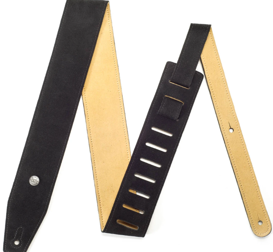 Dunlop Suede Guitar Strap Ebony02.png