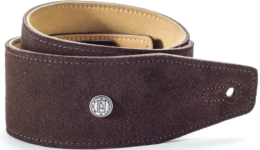 Dunlop Suede Guitar Strap Mahogany01.png