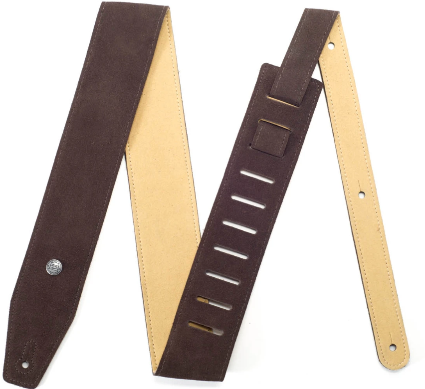 Dunlop Suede Guitar Strap Mahogany02.png