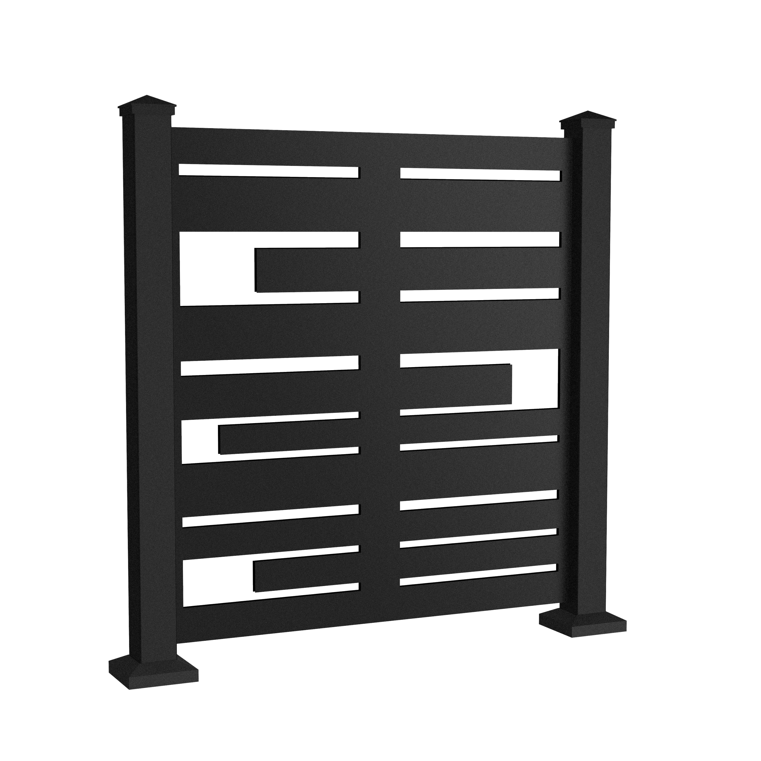 Shorty - Black Planks Angle with Black Posts.png
