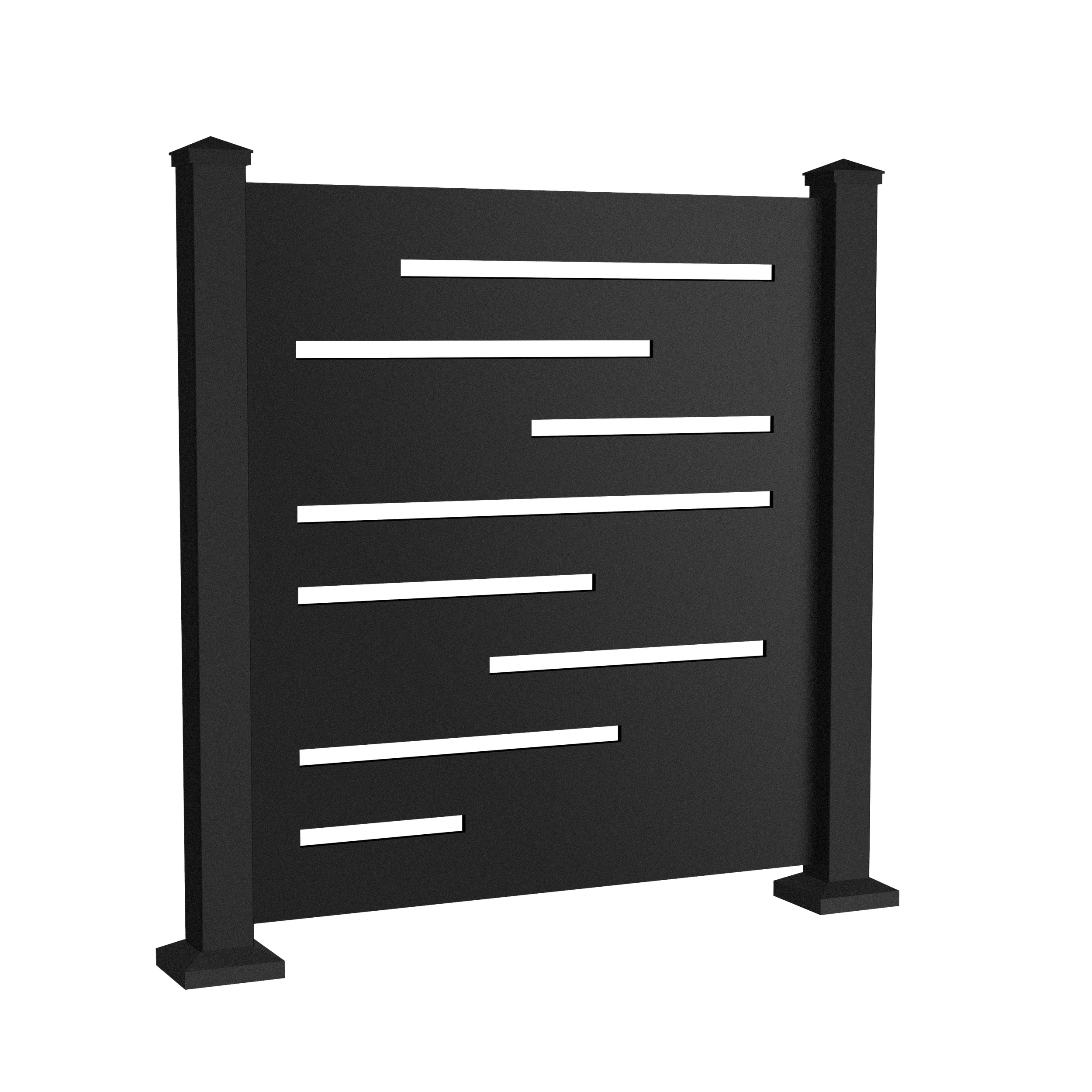 Shorty - Black Blurred Lines Angle with Black Posts.png
