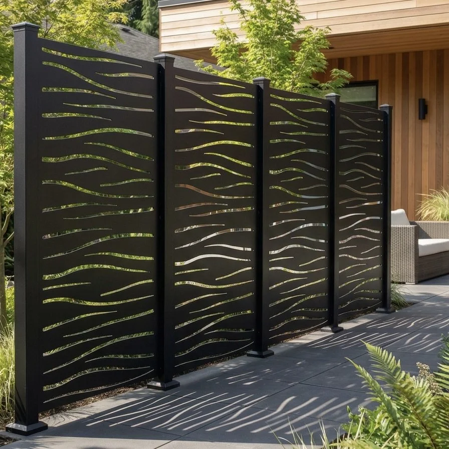 High Tide Privacy Screen - Black Patio Divider
