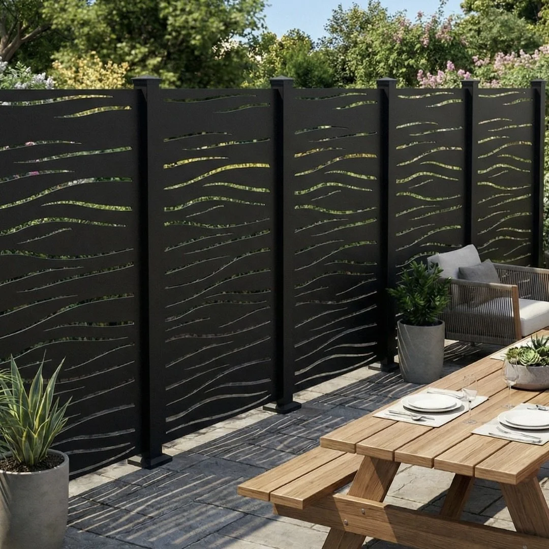High Tide Privacy Screen – Black Privacy Fence