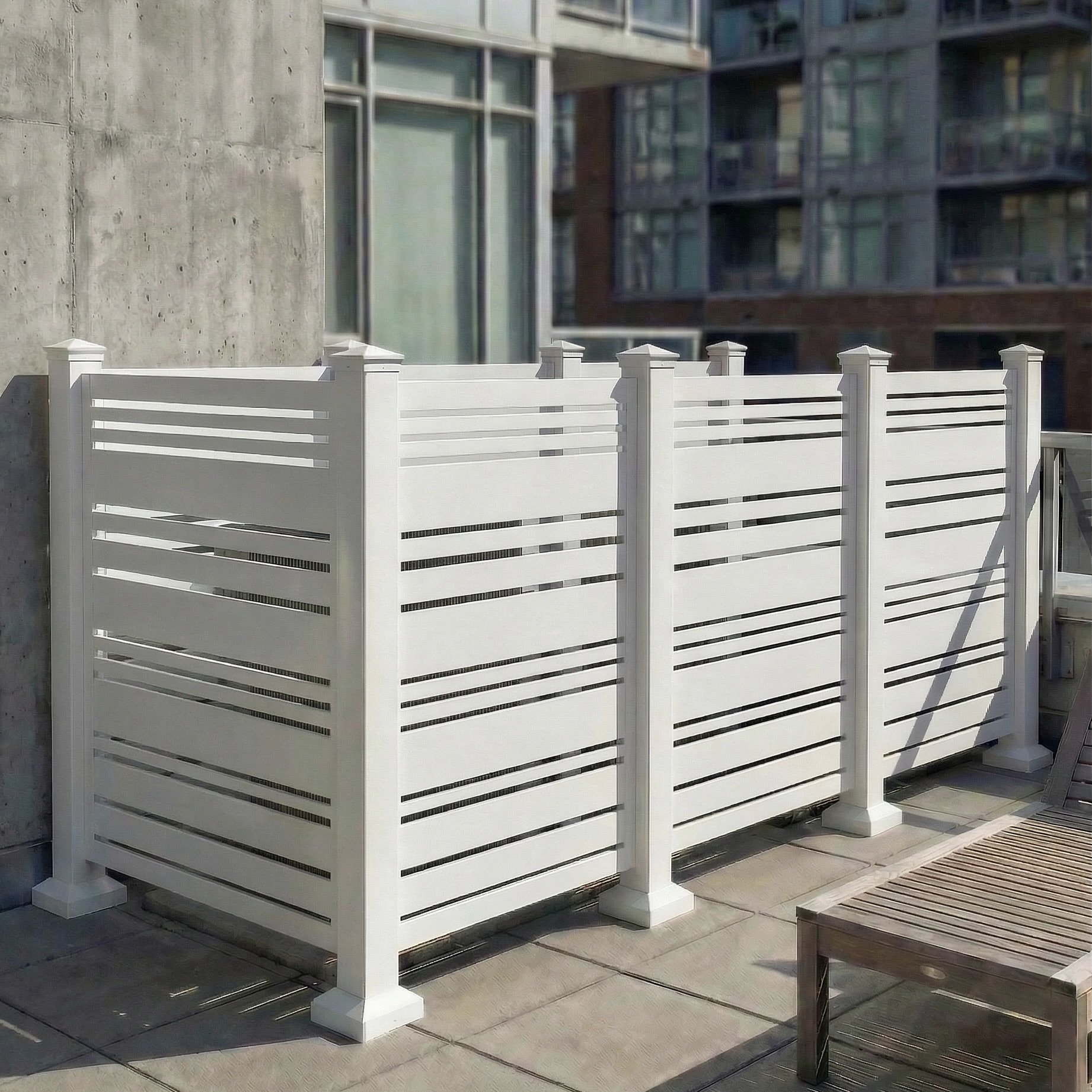 Next Line Shorty Privacy Screen – White Utility Enclosure