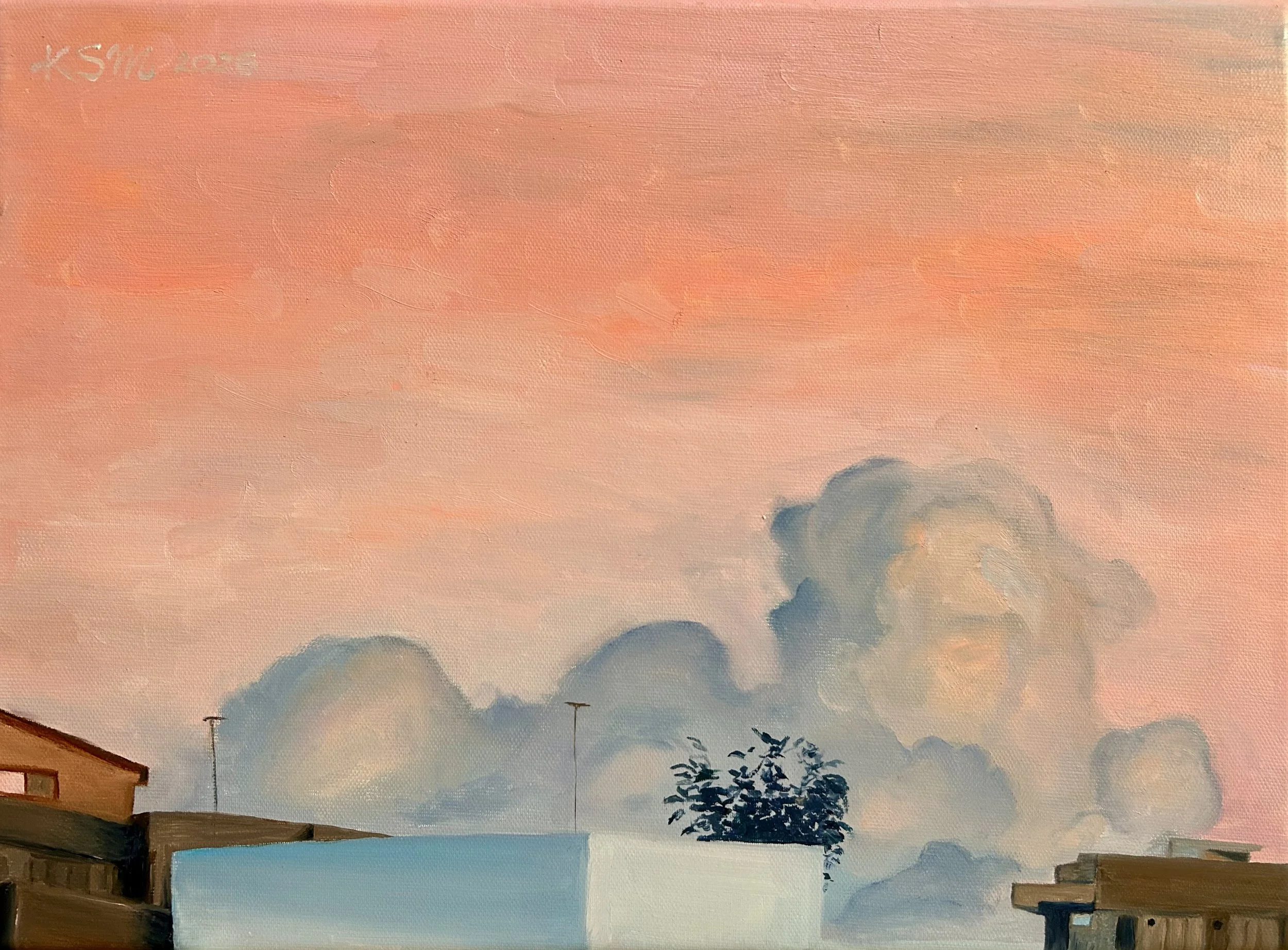 Niebo nad Nishidai / Oil on canvas, 2026