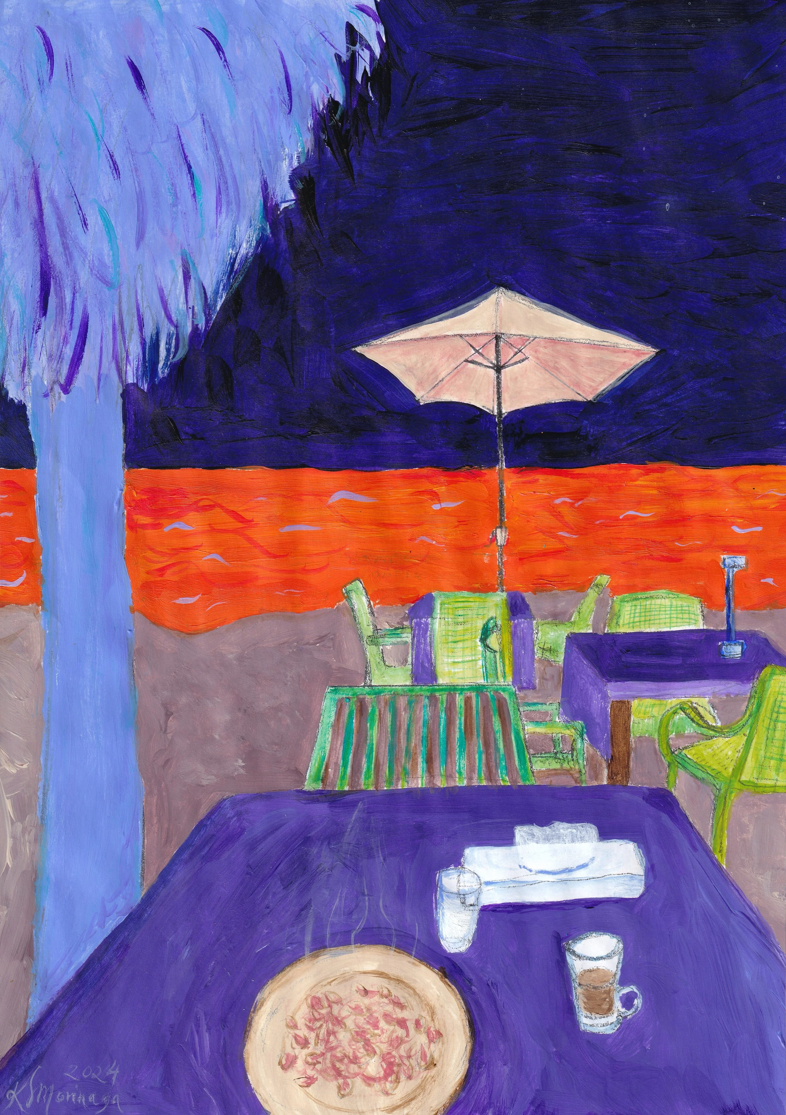 Gnocchi in Chigasaki #02 / Acrylic on paper, 2024