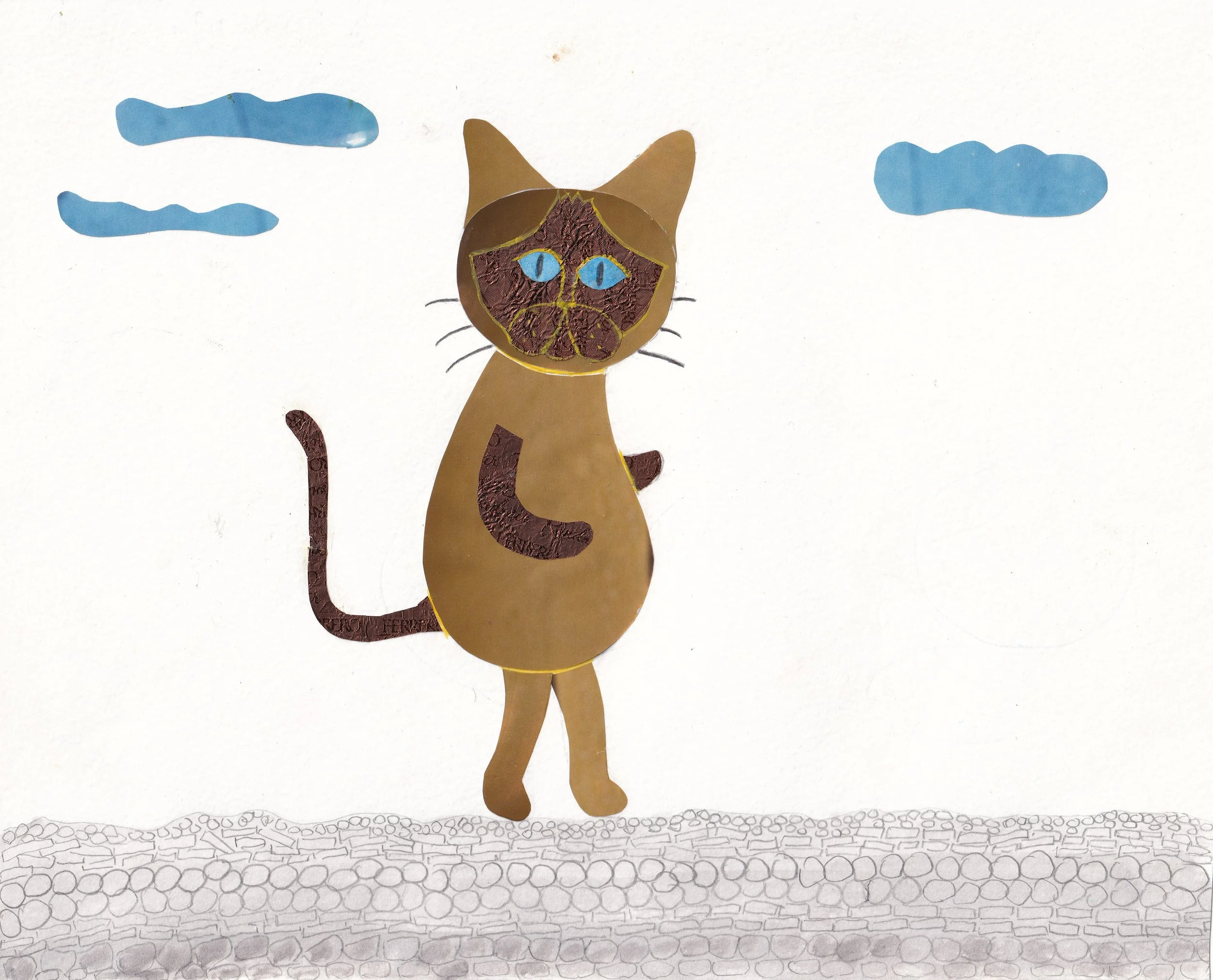 Furia the Cat / Mixed media on paper, 2011. Dedicated to my son