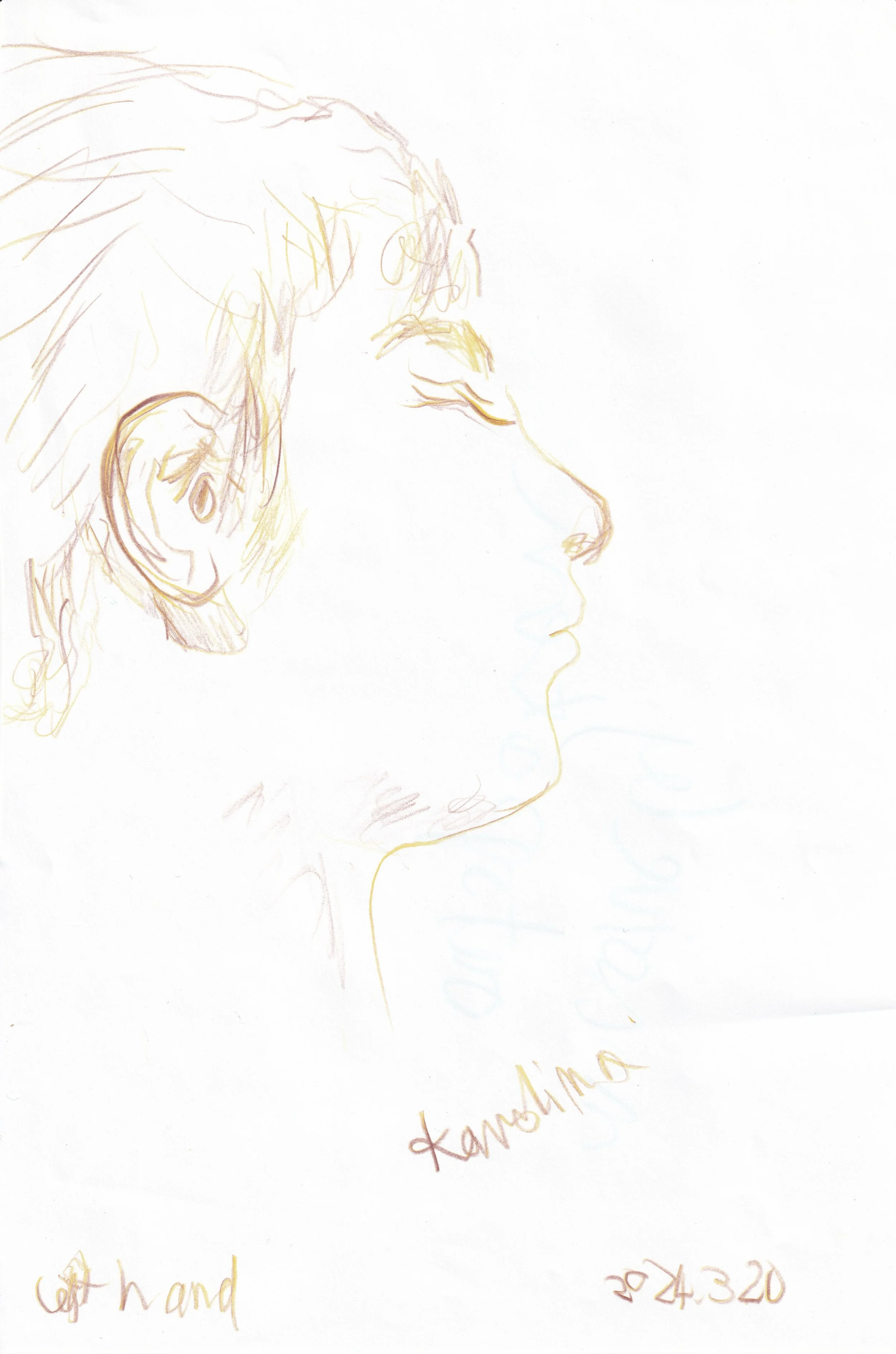 Sleeping Son Study #2 / Colored pencils on paper, 2024