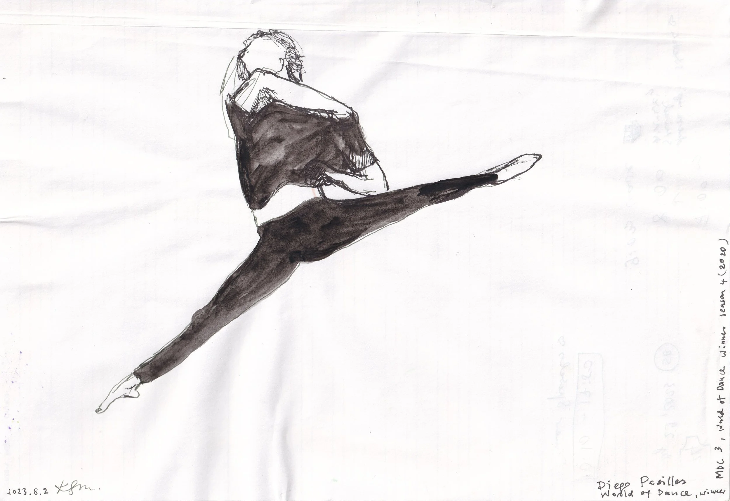 Dance Study #8 / Watercolor on paper, 2025
