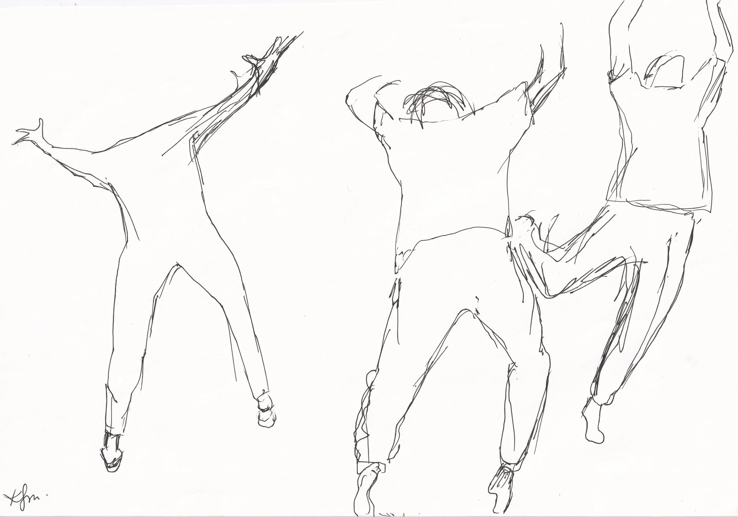 Dance Study #1 / Pigment ink on paper, 2025