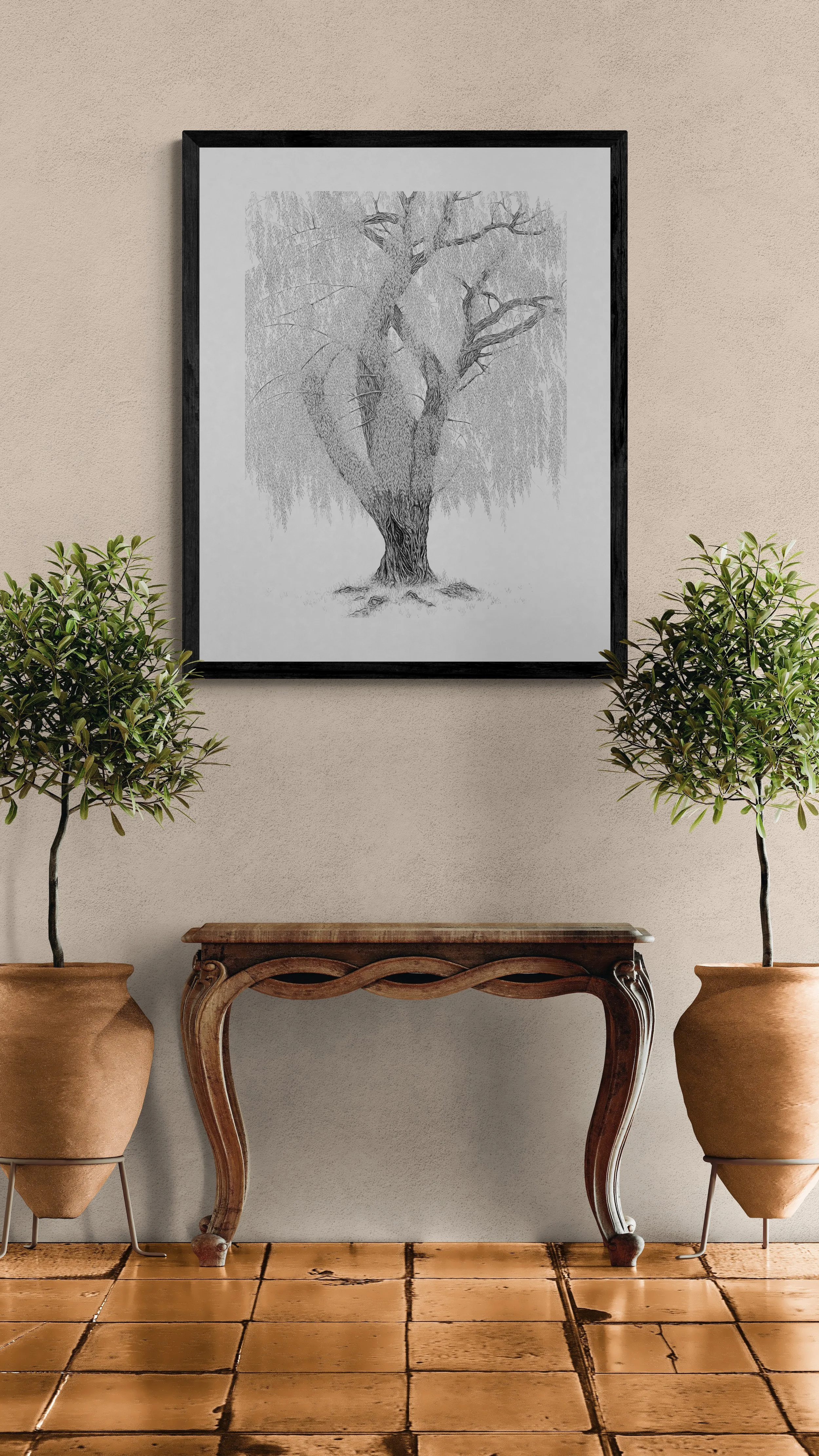 hallway-with-a-wooden-console-table-and-shrubs (1).jpg