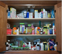 Messy Medication Cabinet
