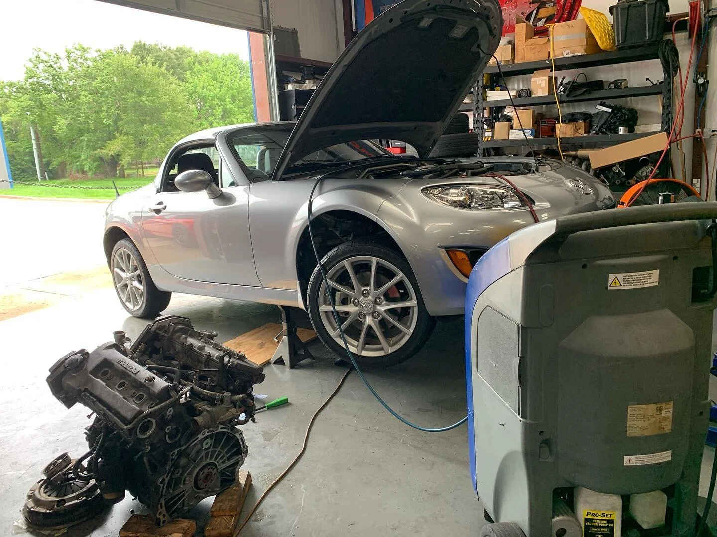 Customer has been to the dealership a few times to get their AC recharged and they couldn&rsquo;t find the leak. We found the leak. Time to pull the dashboard out. #arhindrichsllc #houston #texas #cypresstexas #houstonmiataclub #ncmiata #houstonmiata