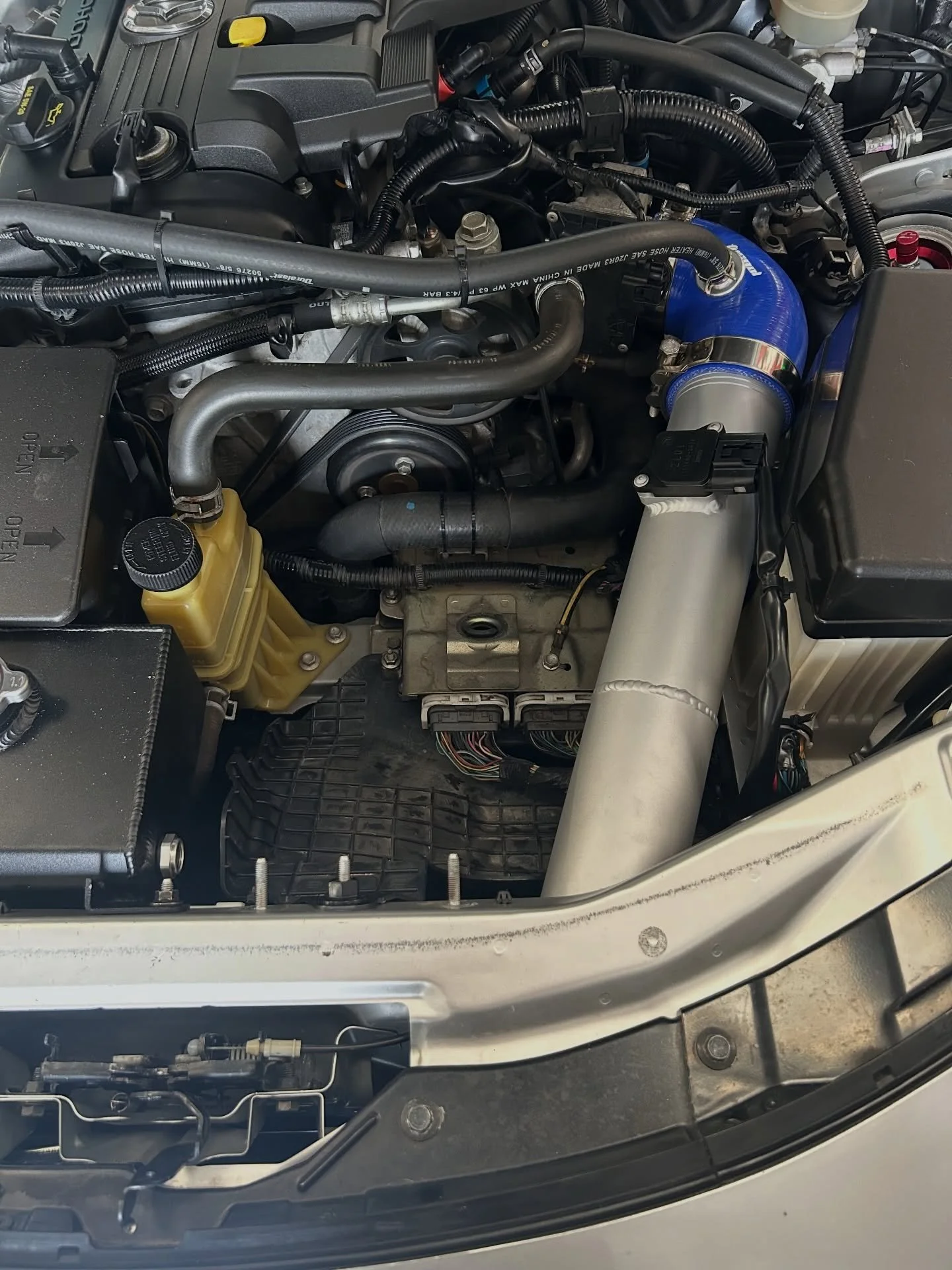 @xerolimitracing 3&rdquo; cold air intake installed on this #NCmiata. #arhindrichsllc #houstonmiataclub #houstonmiatagroup @houstonmiataclub