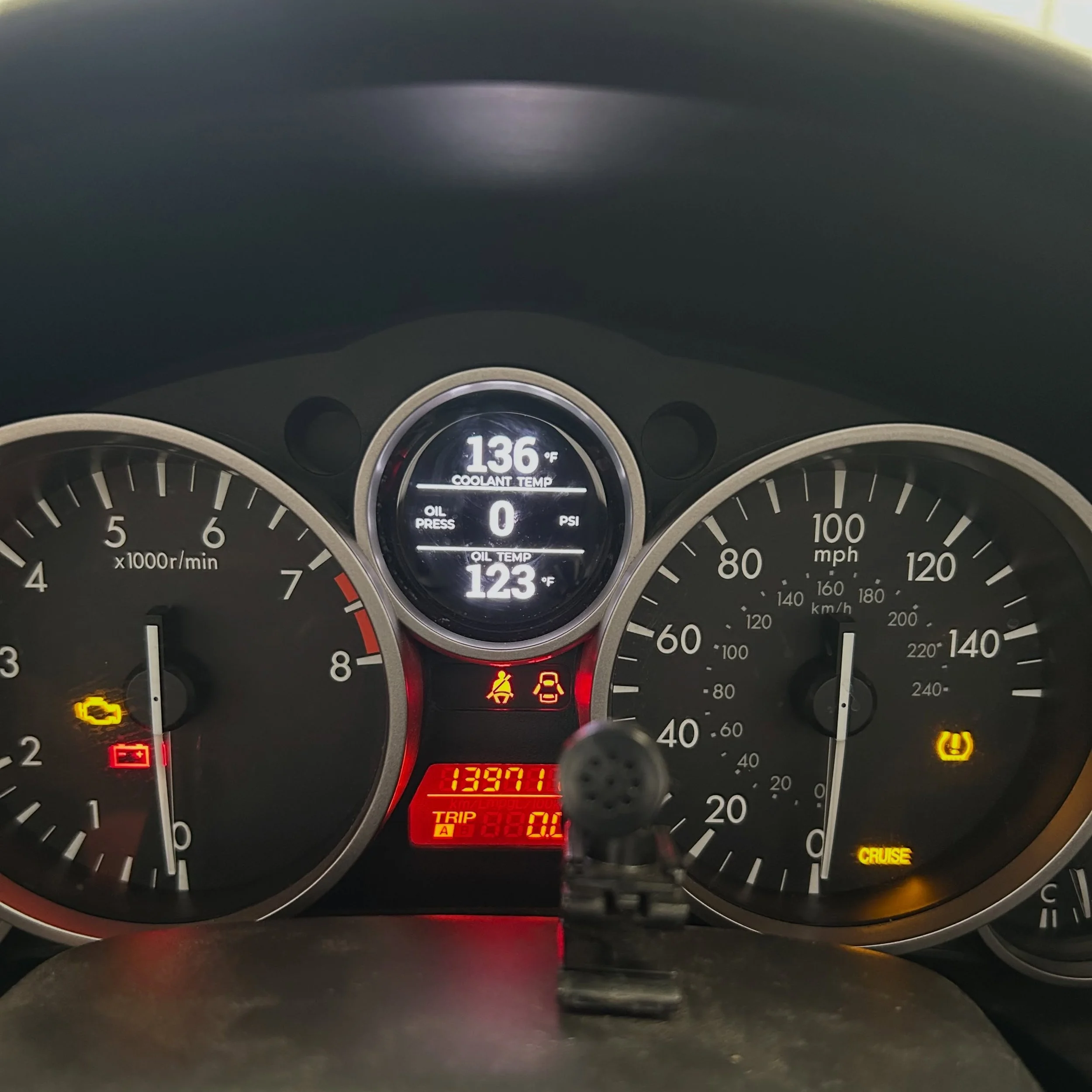 Customer was experiencing some coolant overflow problems on track. Obviously the solution is to monitor with live data so we installed the @rotarytronics gauge with alarms set appropriately for both oil and coolant temps. 

#arhindrichsllc #houstonmi