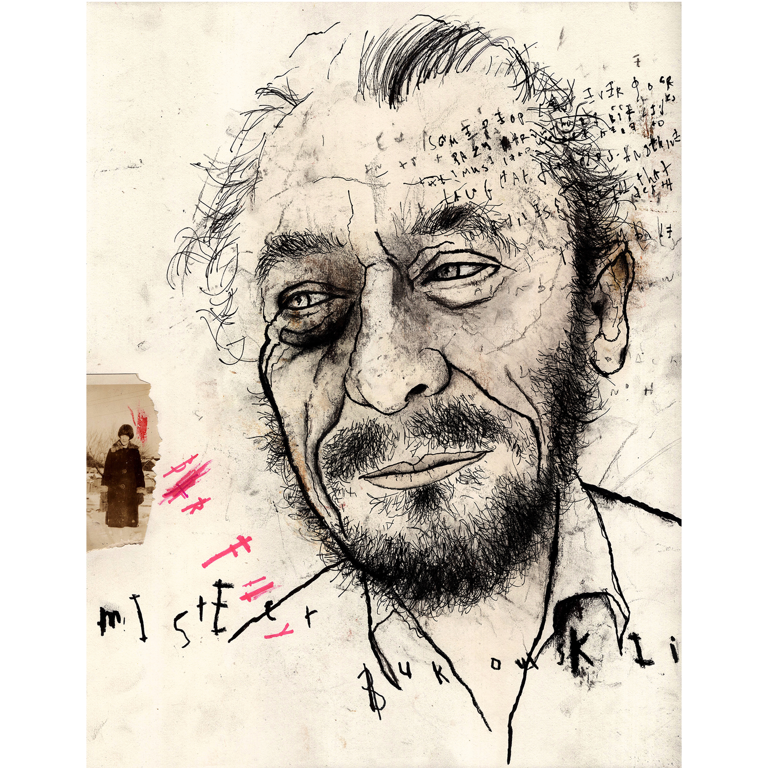 Charles Bukowski 11 x 14 — LEWIS ROSSIGNOL | ARTIST | FINE ART