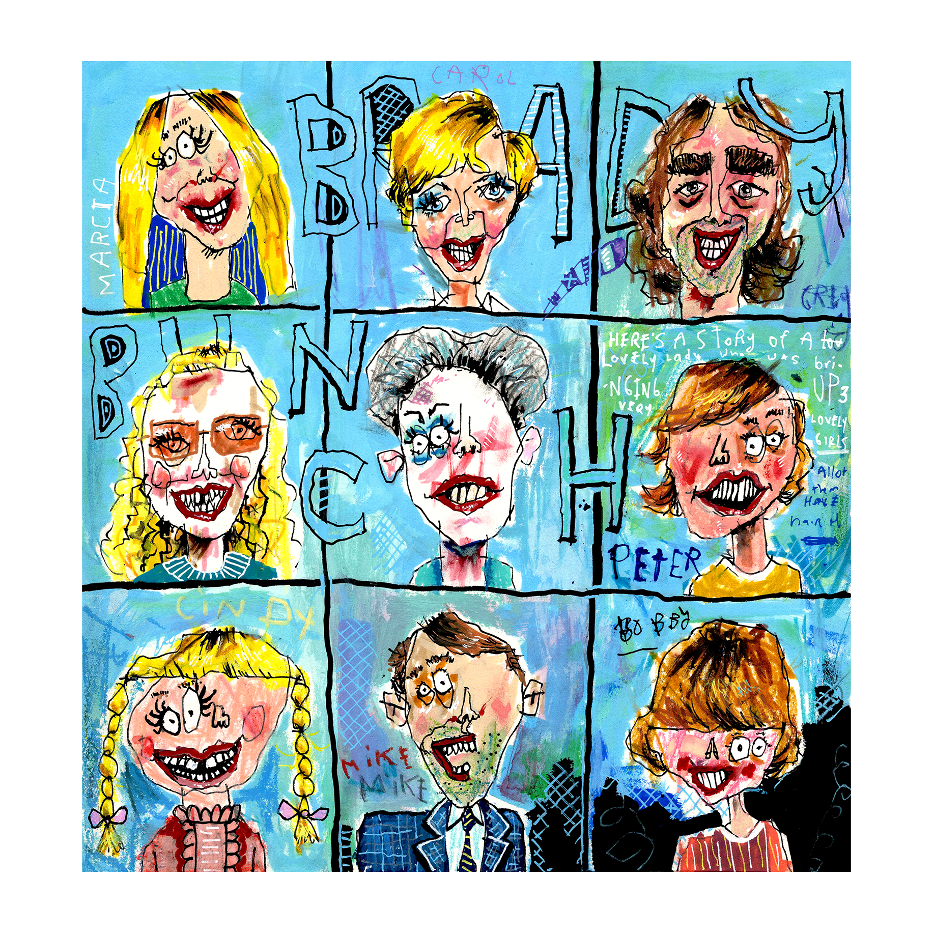 Brady Bunch 10.5" x 11"