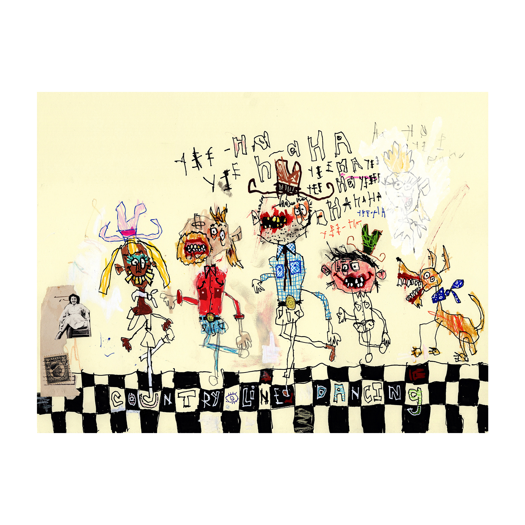 Country Line Dance 14" x 11"