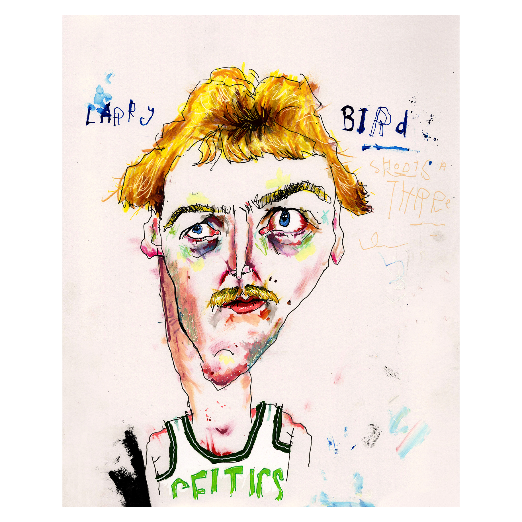 Larry Bird 13.5" x 11"