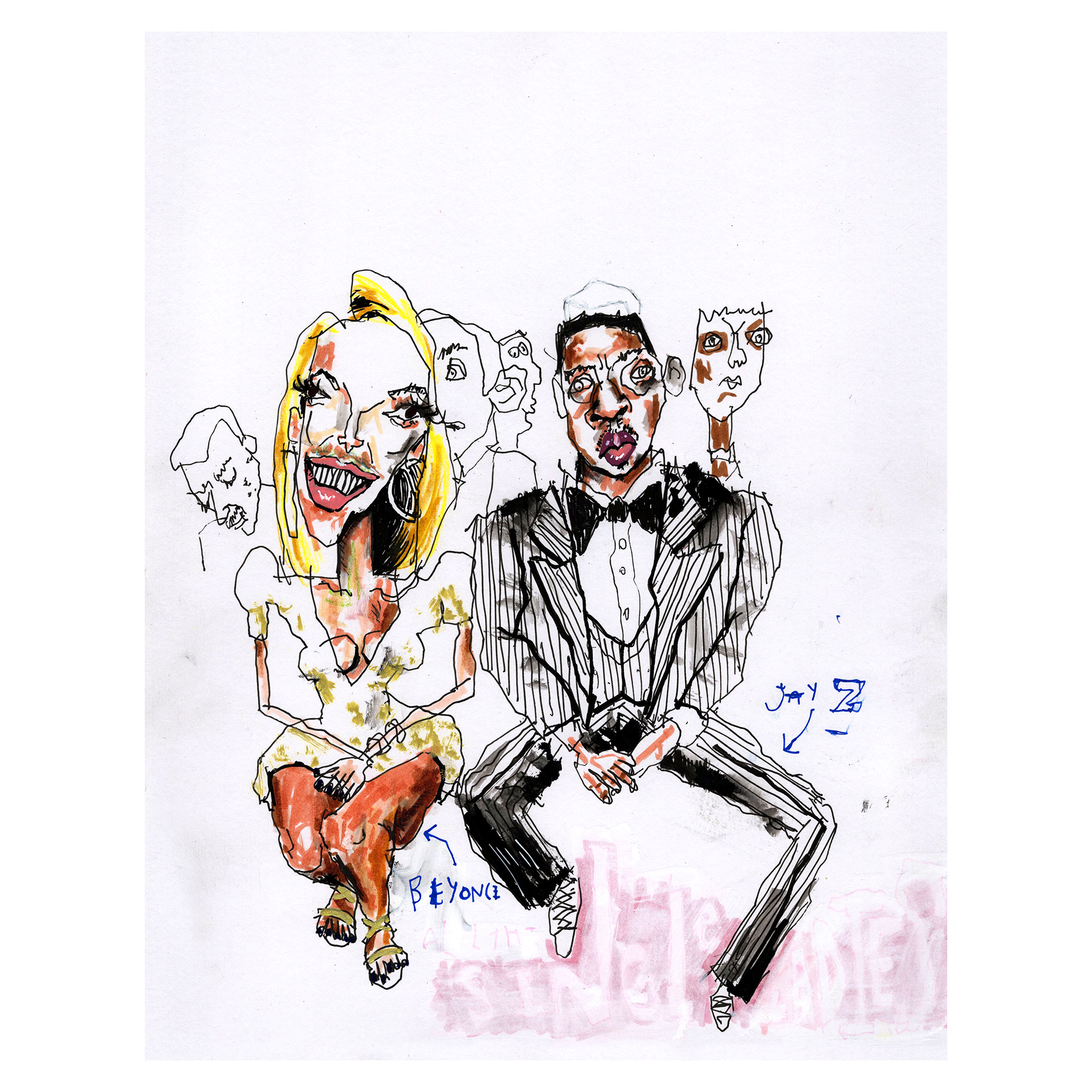 Beyonce & Jay Z 14" x 11"