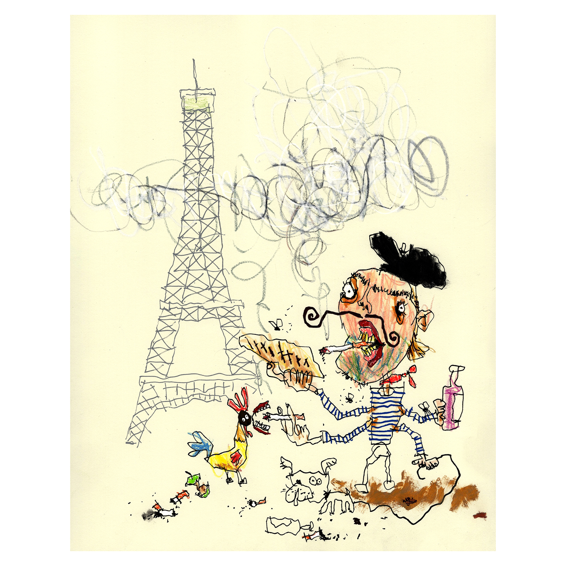 French Man  14" x 11"