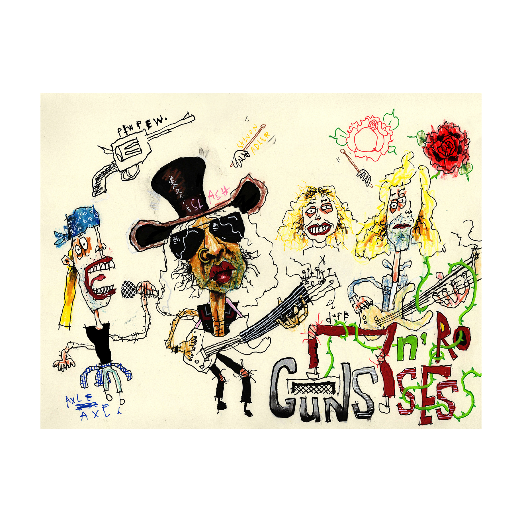 Guns N Roses 14" x 10.75"