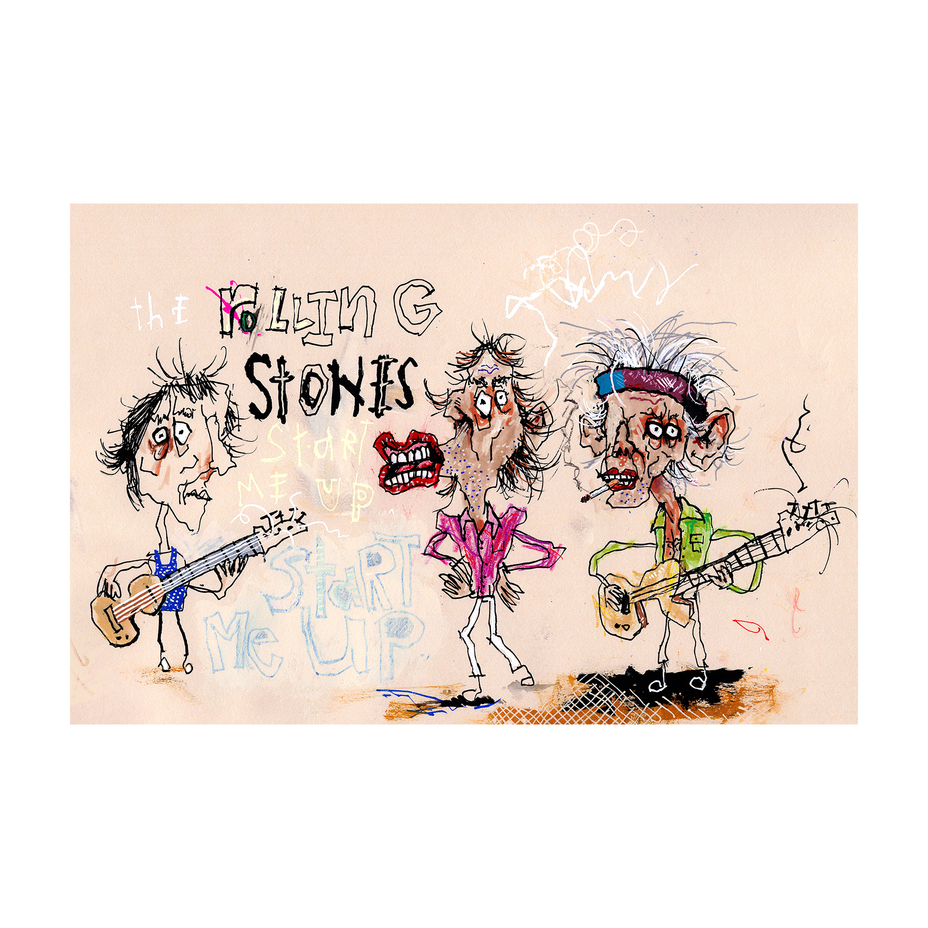 The Rolling Stones 15" x 10"