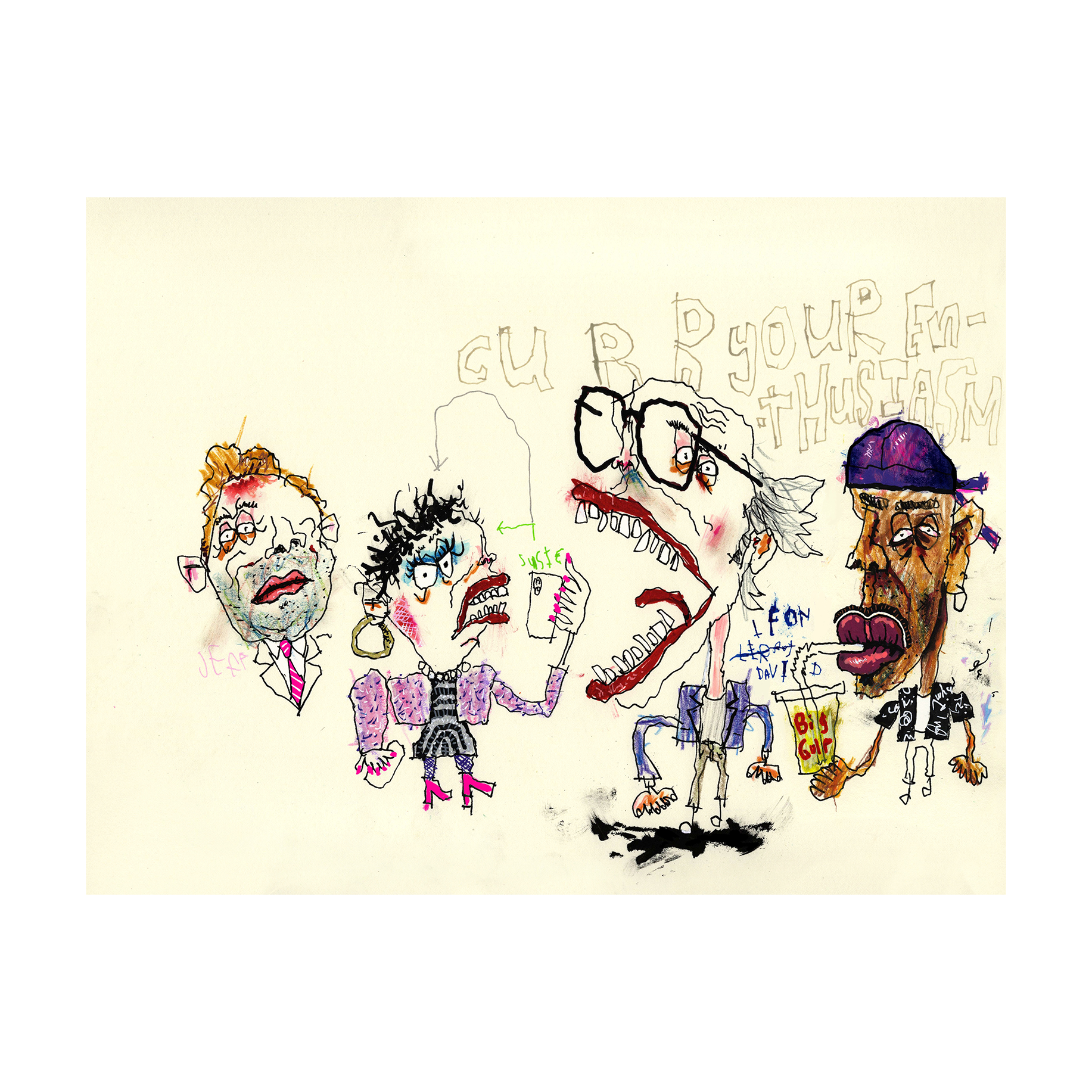 Curb Your Enthusiasm Characters 10.5" x 14"