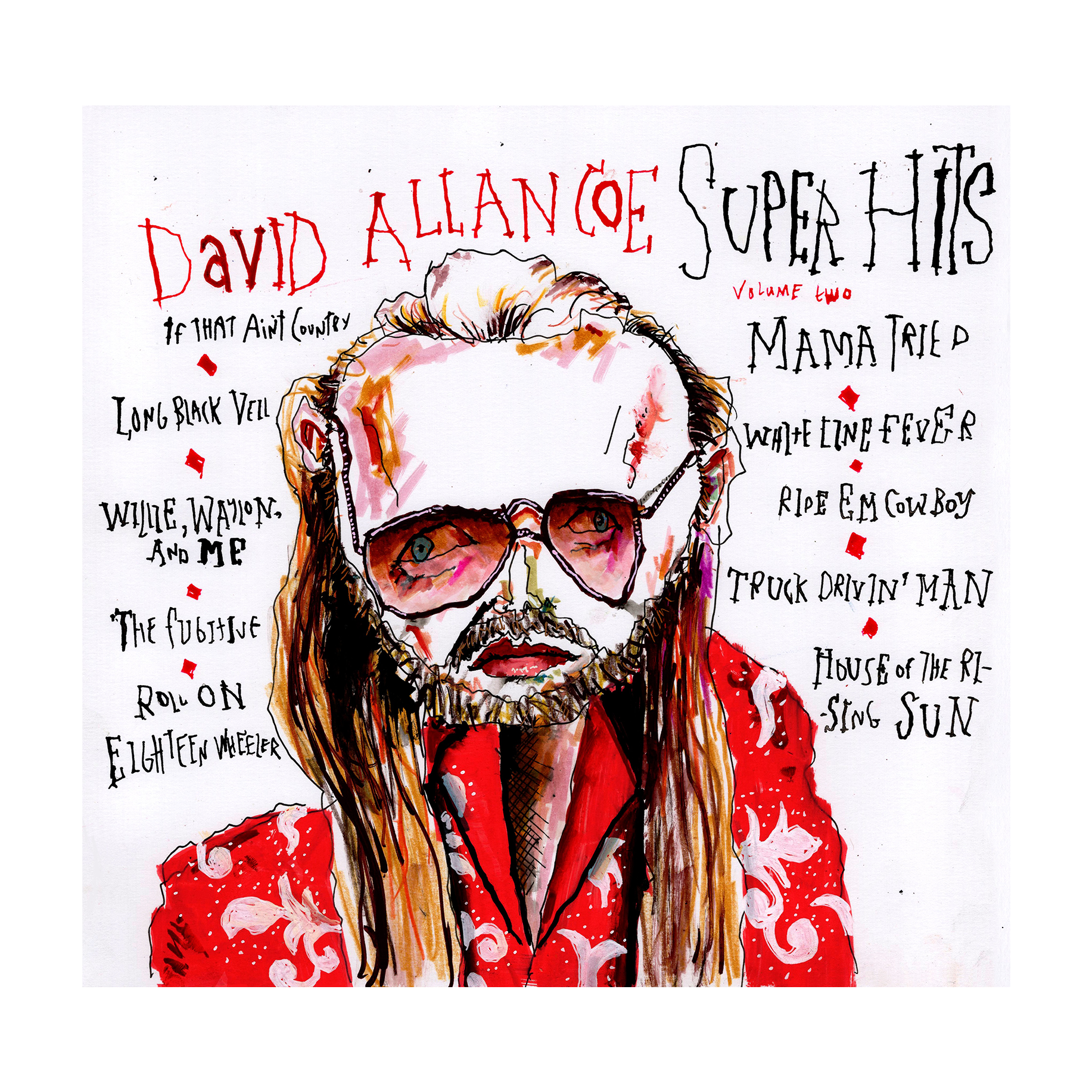 David Allan Coe  10.5" x 11"