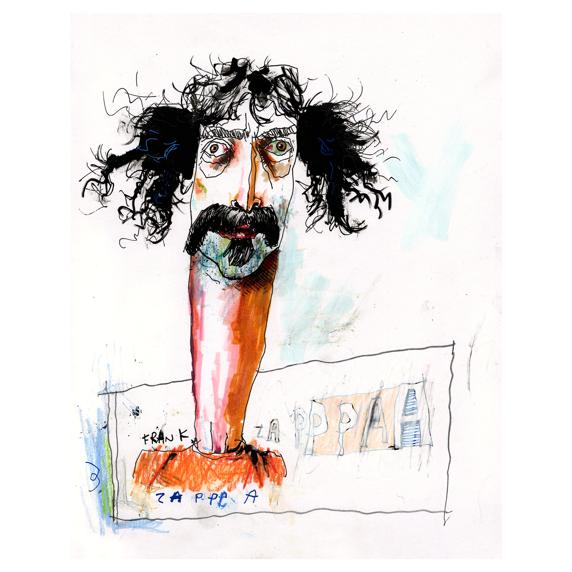 Frank Zappa  14" x 11"