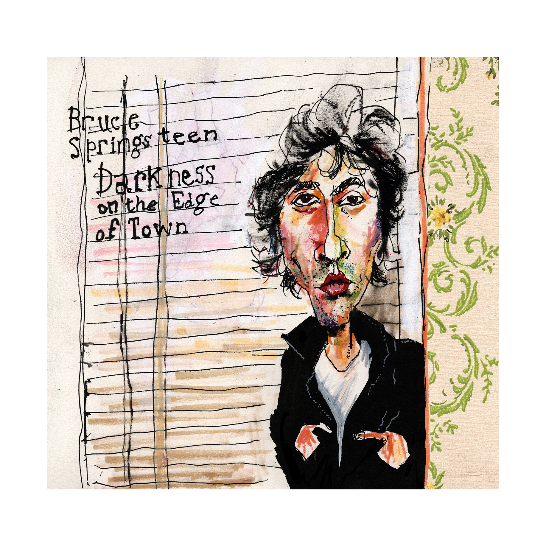 Bruce Springsteen Darkness 11.5" x 11"