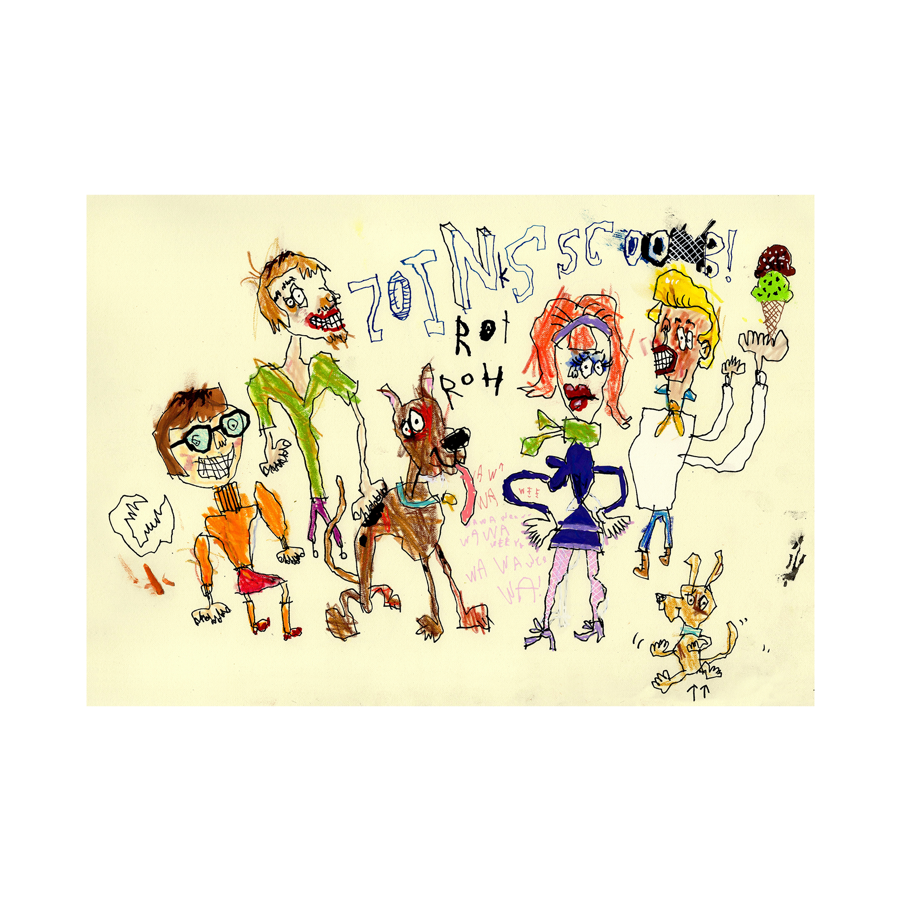 Scooby Doo and Gang 14" x 11"