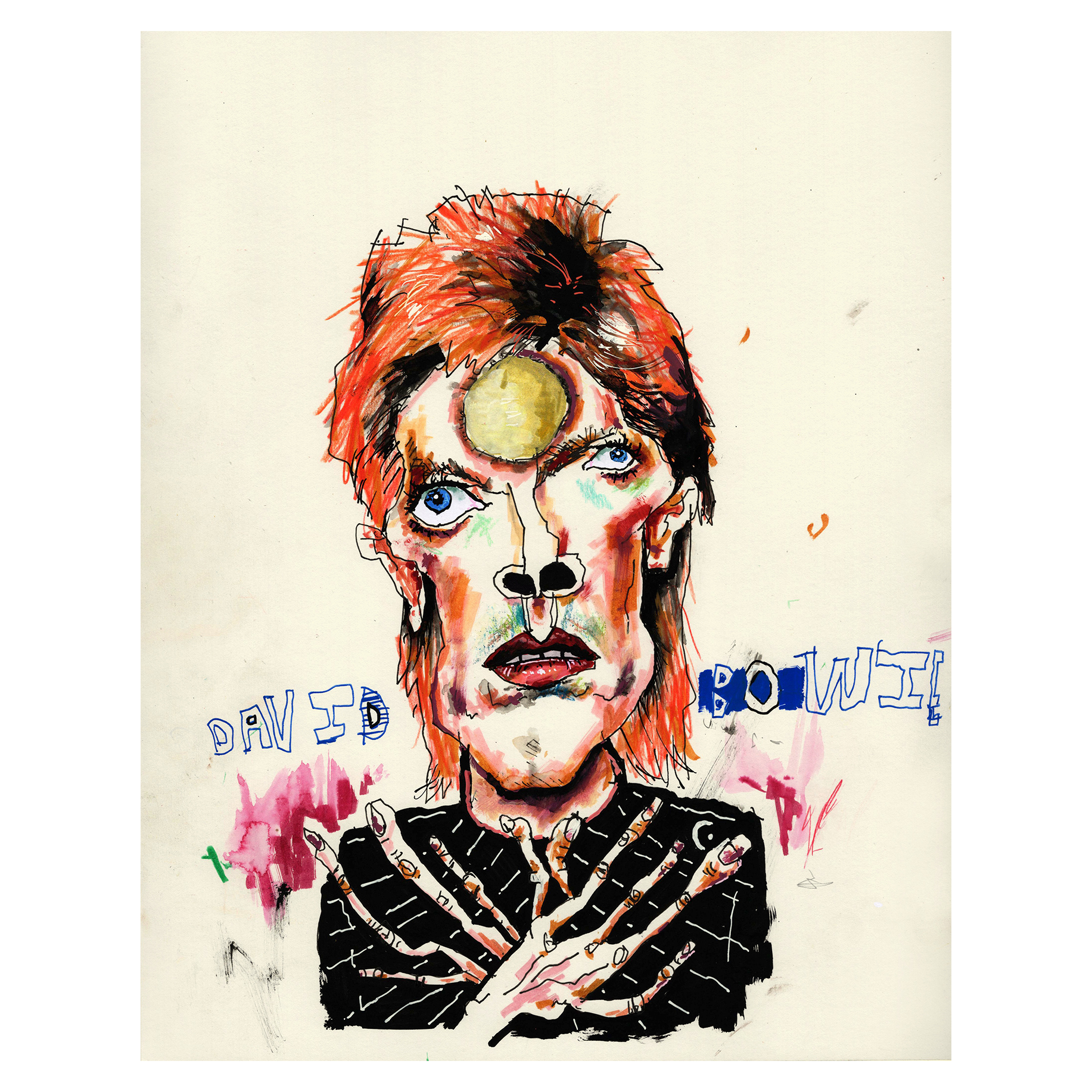 Ziggy Stardust (Bowie) 14" x 11"