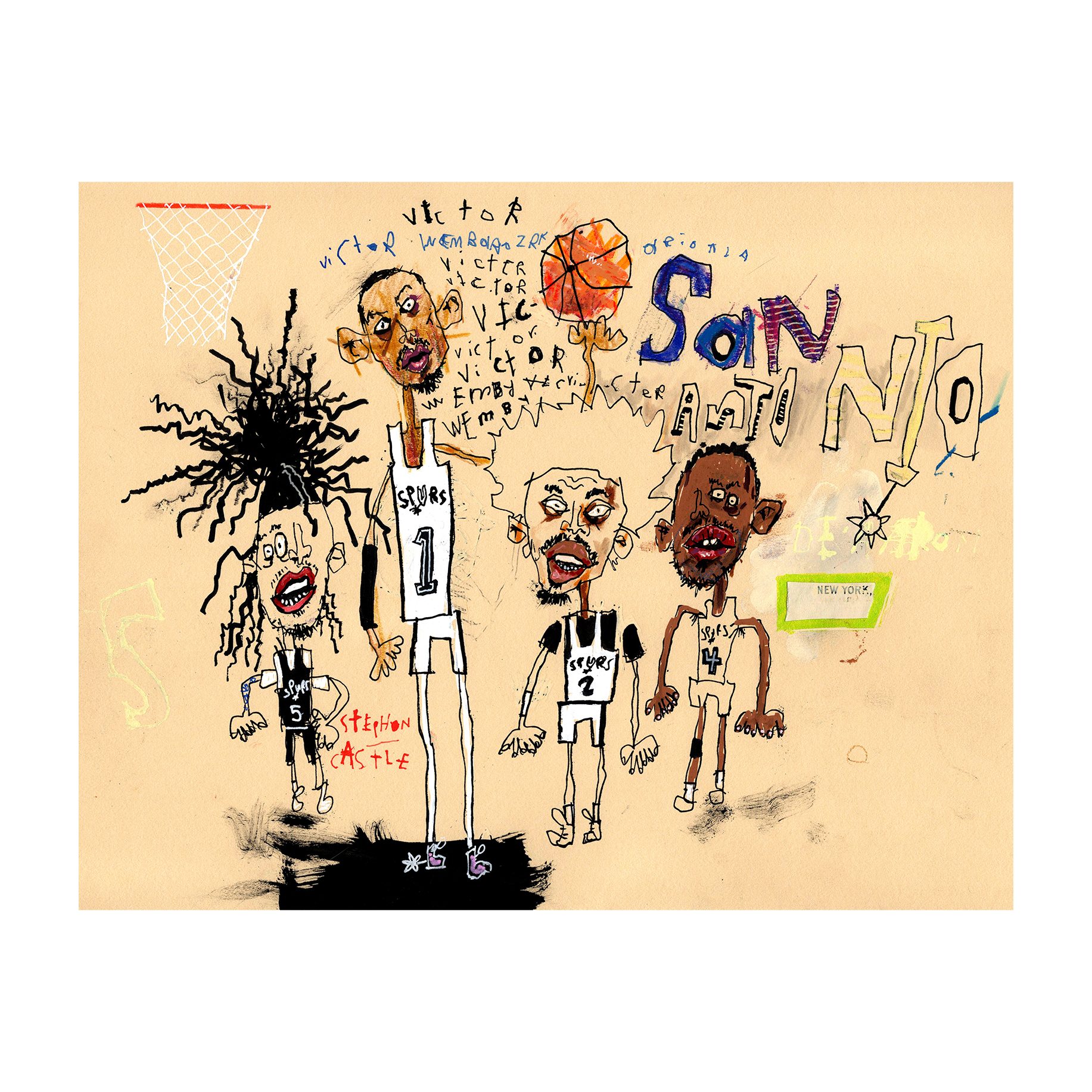 San Antonio Spurs 14" x 11"