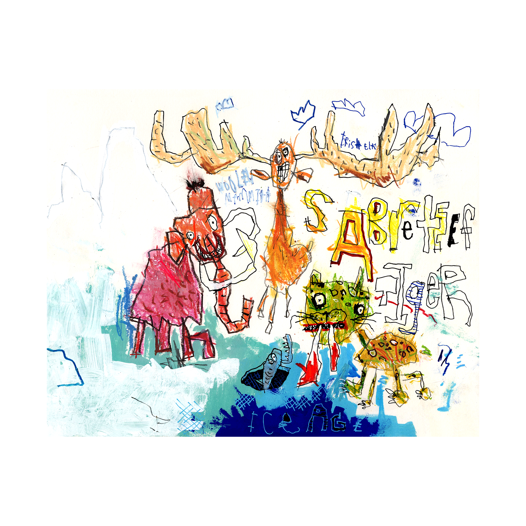 Ice Age Wildlife  13.5" x 11"