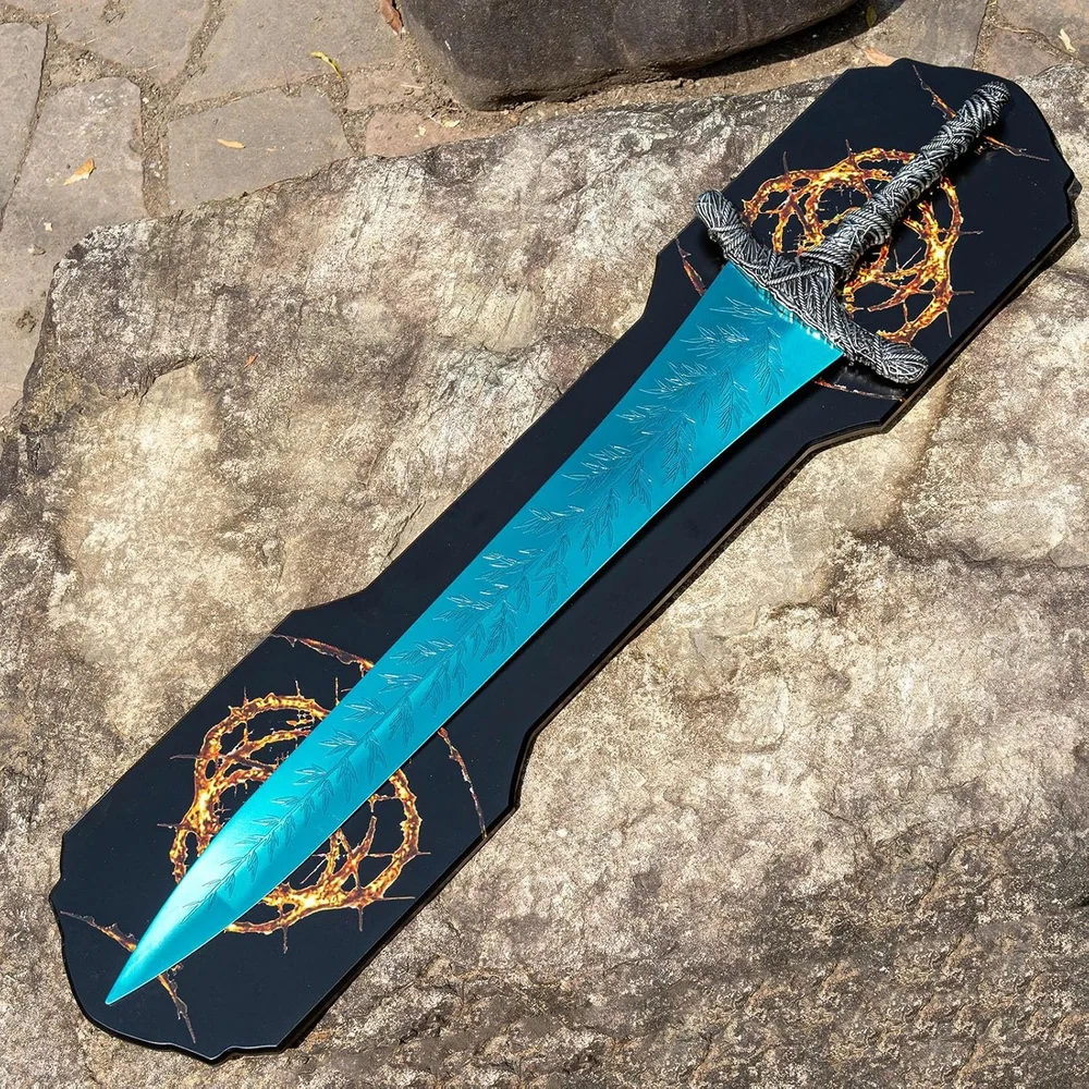 Espada Magna De Elden Ring – Réplica De Metal De 30 Cm Con Soporte, Decoración Para Escritorio O Sala De Juegos