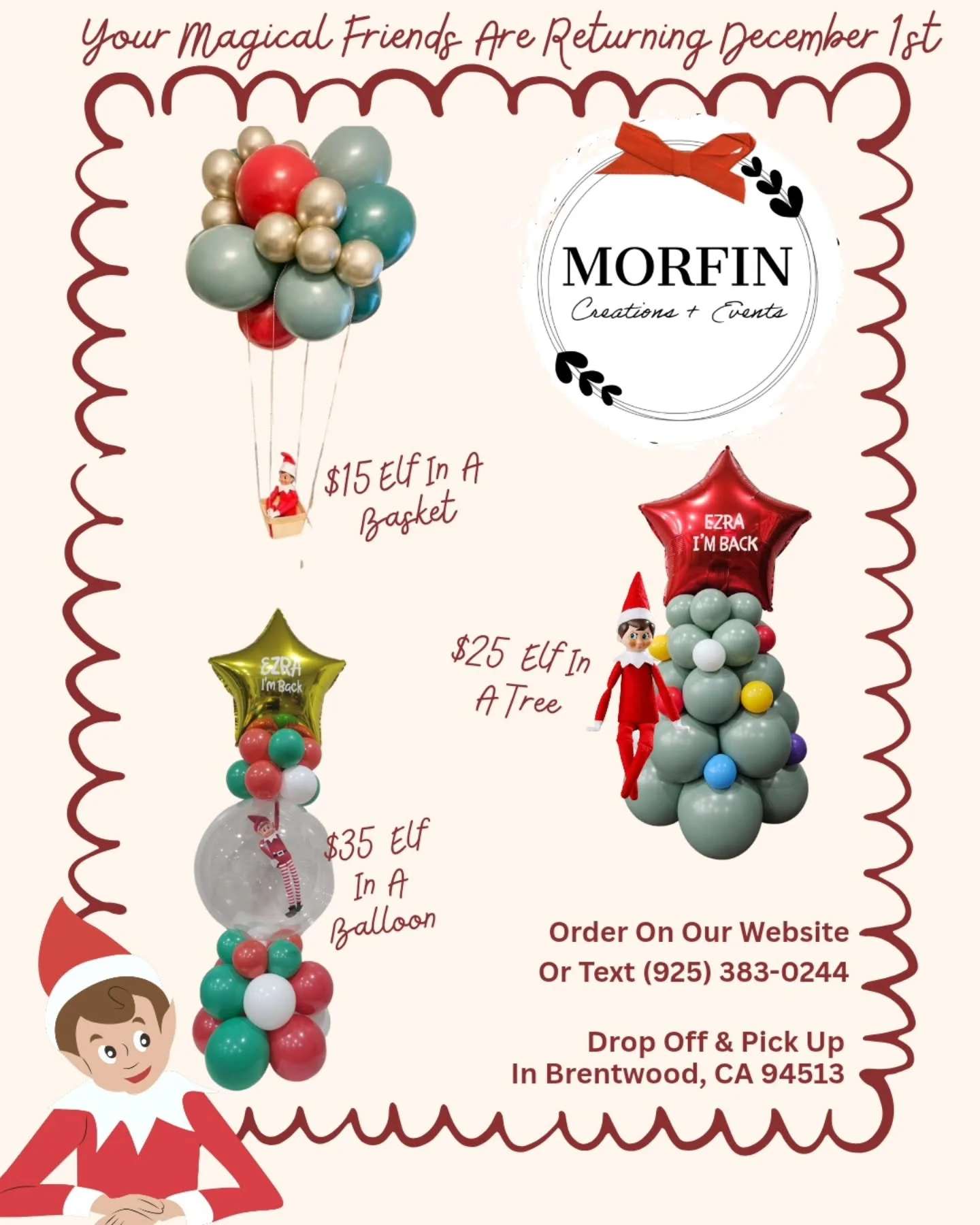 ✨Those little Magical Friends are gearing up for their big arrival!!

✨Our website is now up and taking orders with two new styles this year, along with our classic Elf in a Balloon. LINK IN BIO

✨We still have a few Elf in Boxes available (not pictu