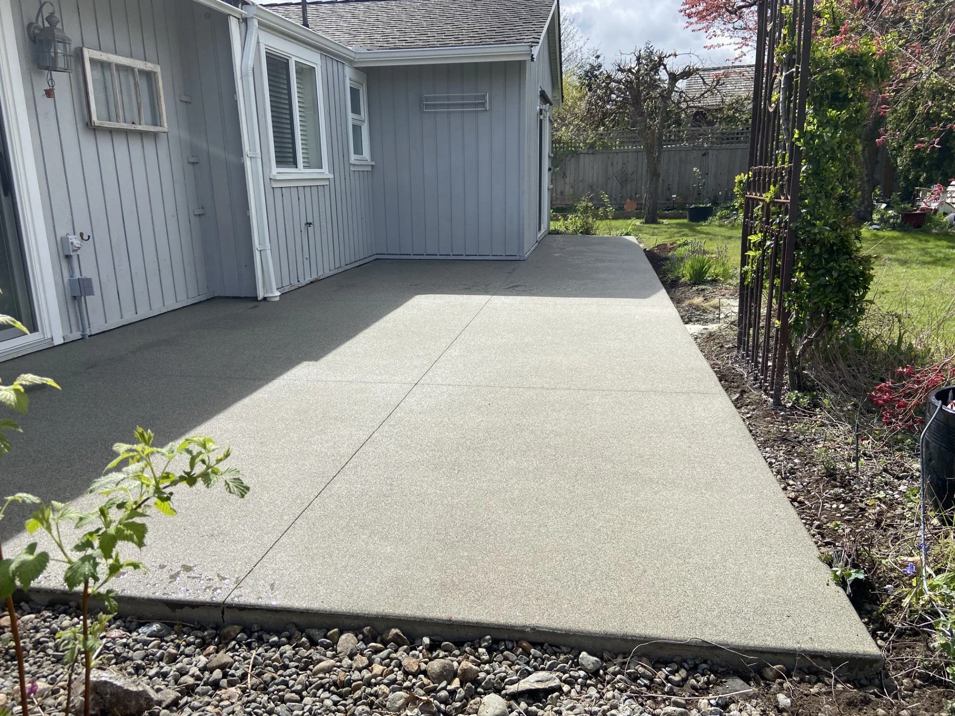 After - Sand Finish Concrete Patio