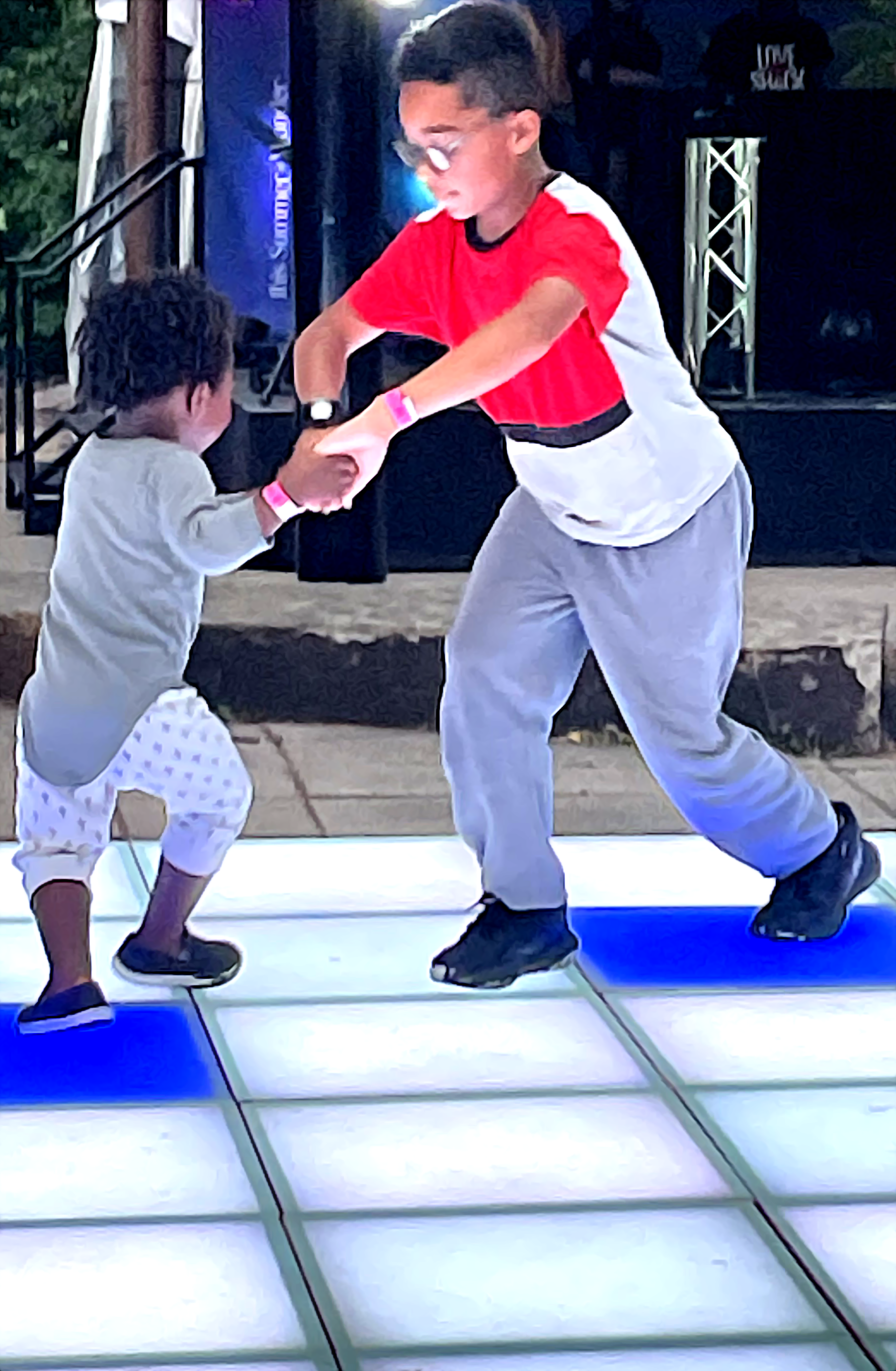 Elyas and Eloy dancing