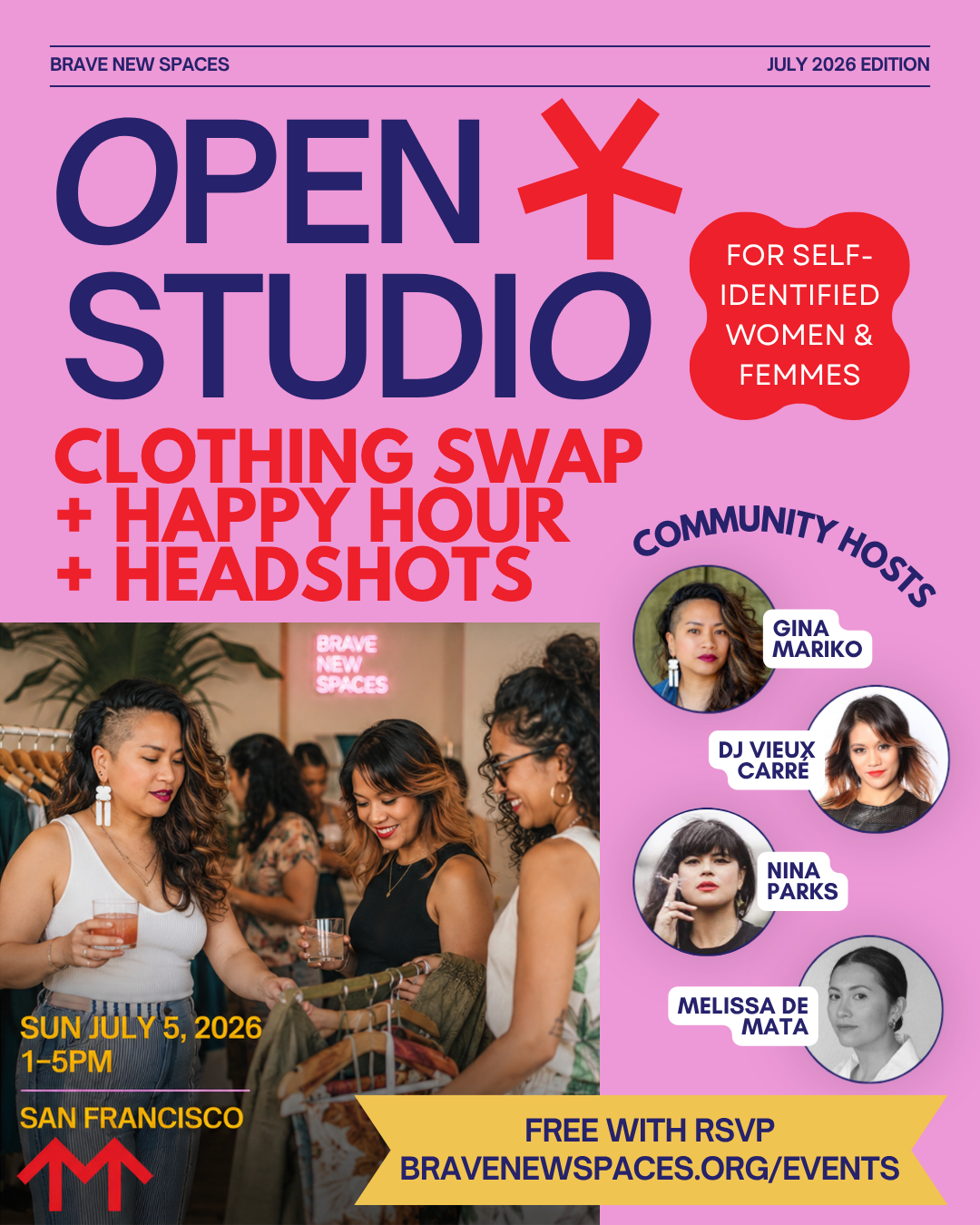 Open Studios: Clothing Swap & Headshots for Women & Femmes