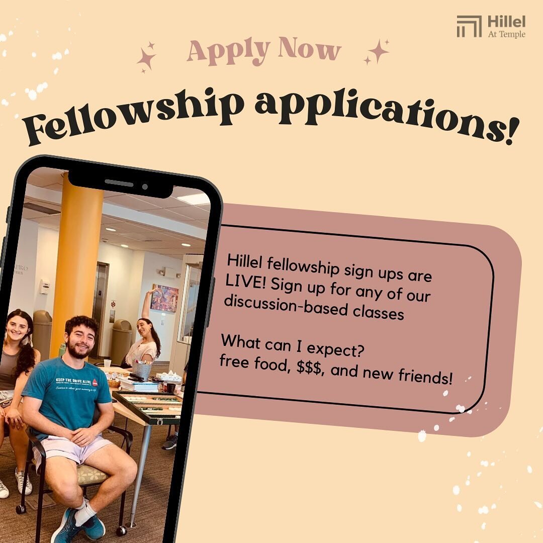 Shabbat shalom, Owls! Guess what? Hillel fellowships are LIVE! Link in bio to apply for any of them. DM us with any questions 🤗