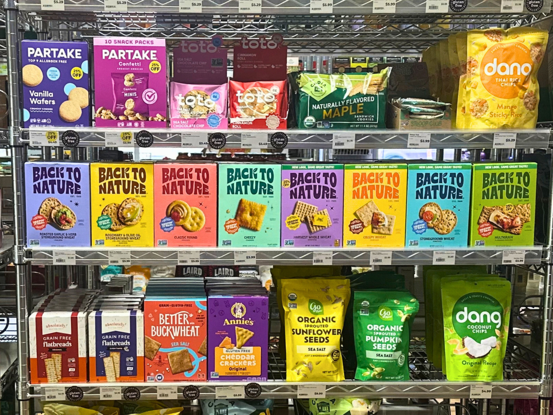 A top-down view of a tray of brown eggs arranged in a grid pattern.